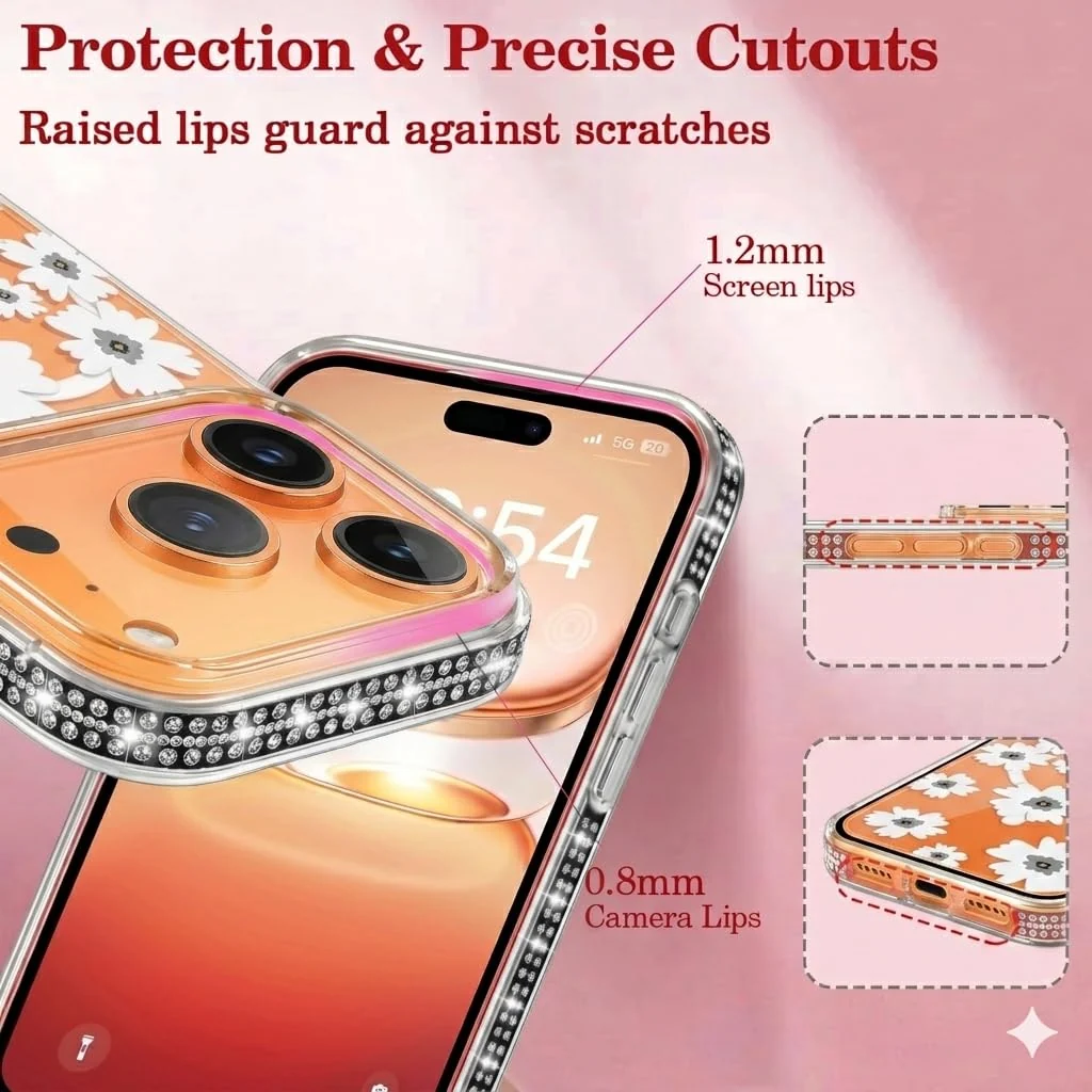 DL3 Mobilak Clear MagSafe-Compatible Magnetic Case for iPhone 17 Pro Max with Camera Protection and Magnetic Car-Mount Support - Style 5