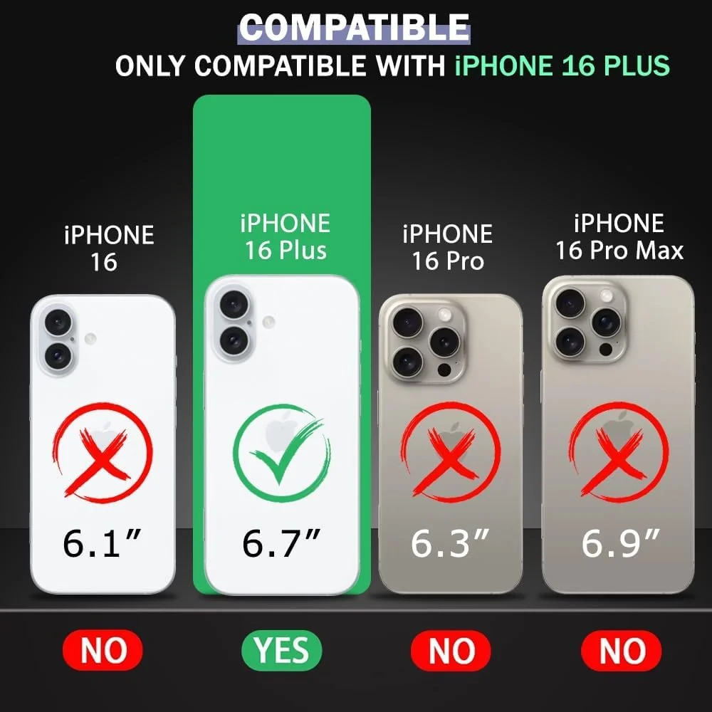 DL3 Mobilak Clear TPU Case for iPhone 16 + Plus 6.7-Inch, Camera protection, Shock-absorbing protection, Scratch-resistant surface - Gray