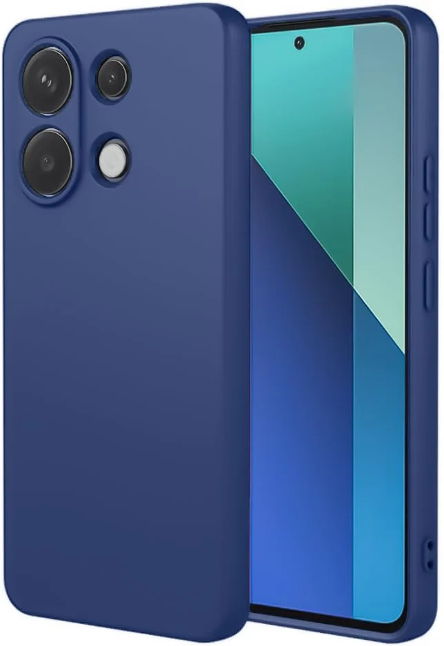 DL3 Mobilak Xiaomi Redmi Note 13 4G Case, Soft Flexible Liquid Silicone Gel Rubber Bumper Cover, Full Body Shockproof Protective Phone Case - Royal Blue