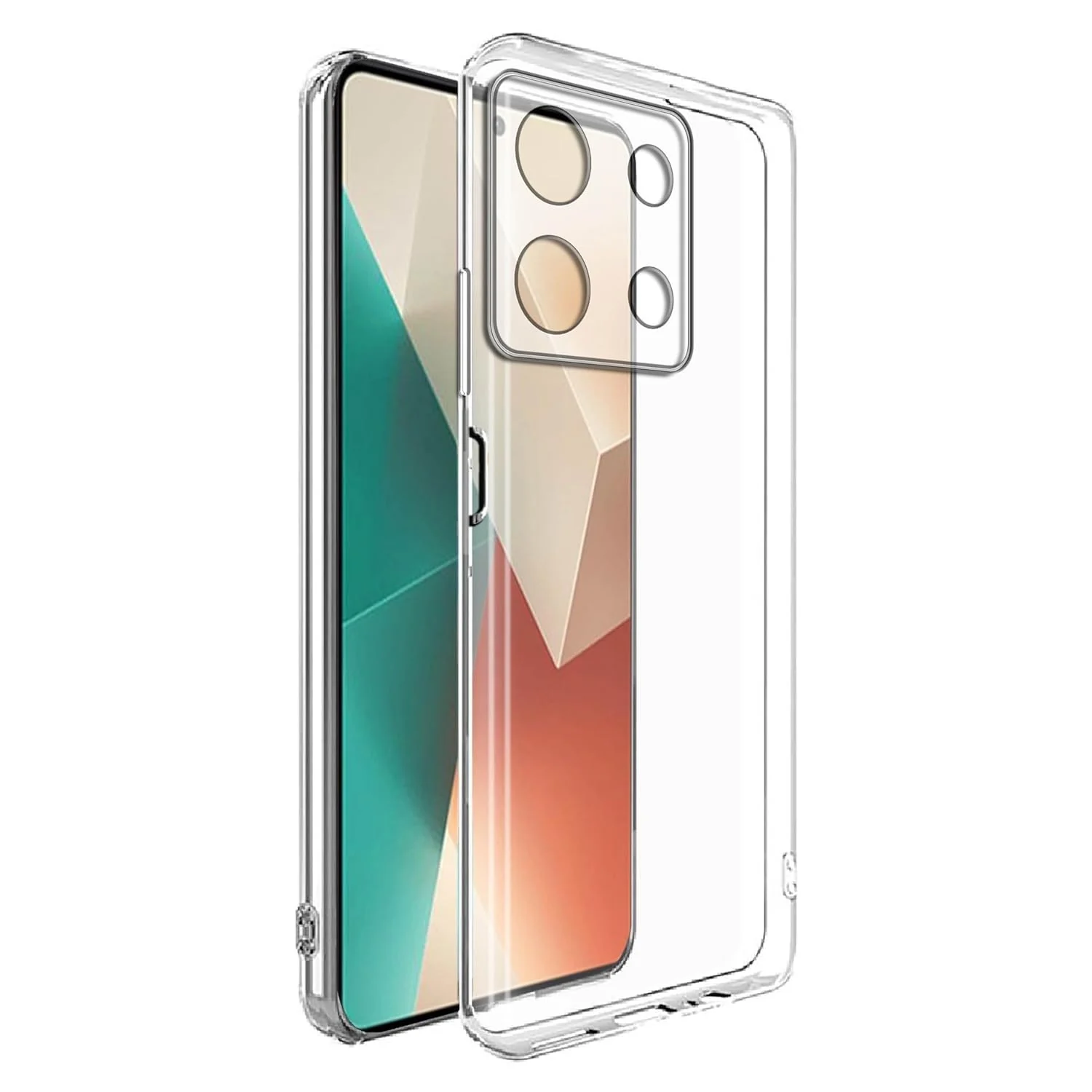 DL3 Mobilak Case Compatible with Xiaomi Redmi Note 13 5G (Not Fit 4G) Case Crystal Soft TPU Gel Case Flexible Silicone Anti-Scratch Camera Protection TPU Cover - Clear
