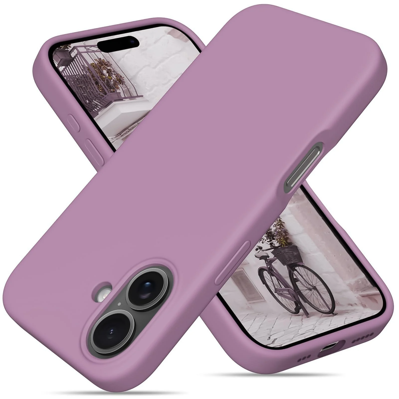 DL3 Mobilak Compatible with iPhone 16+ Plus 6.7-Inch Case, Premium Liquid Silicone Case, Full Body Protective Cover, Shockproof, Slim Phone Case, Anti-Scratch Soft Microfiber Lining - Cashmere
