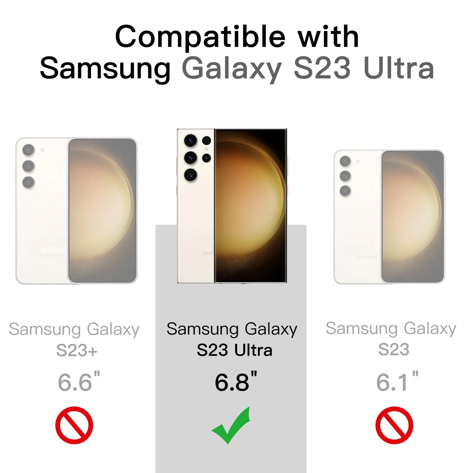 DL3 Mobilak Samsung Galaxy S23 Ultra Camera Lens Protector Tempered Glass Screen Protector HD [Full Coverage][Anti-Scratch] Drop Protection Ultra Clear/Thin Lens Protector Case - Black