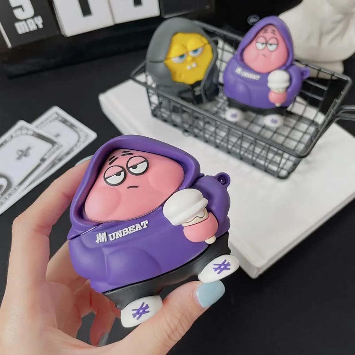 DL3 Mobilak Case Compatible with AirPods Pro 2/1 Gen Soft Silicone Shockproof Cover for Apple iPod Pro 2nd/1st Generation, New 3D Cute Cartoon Creative Fun Case with Keychain Design - Style 29