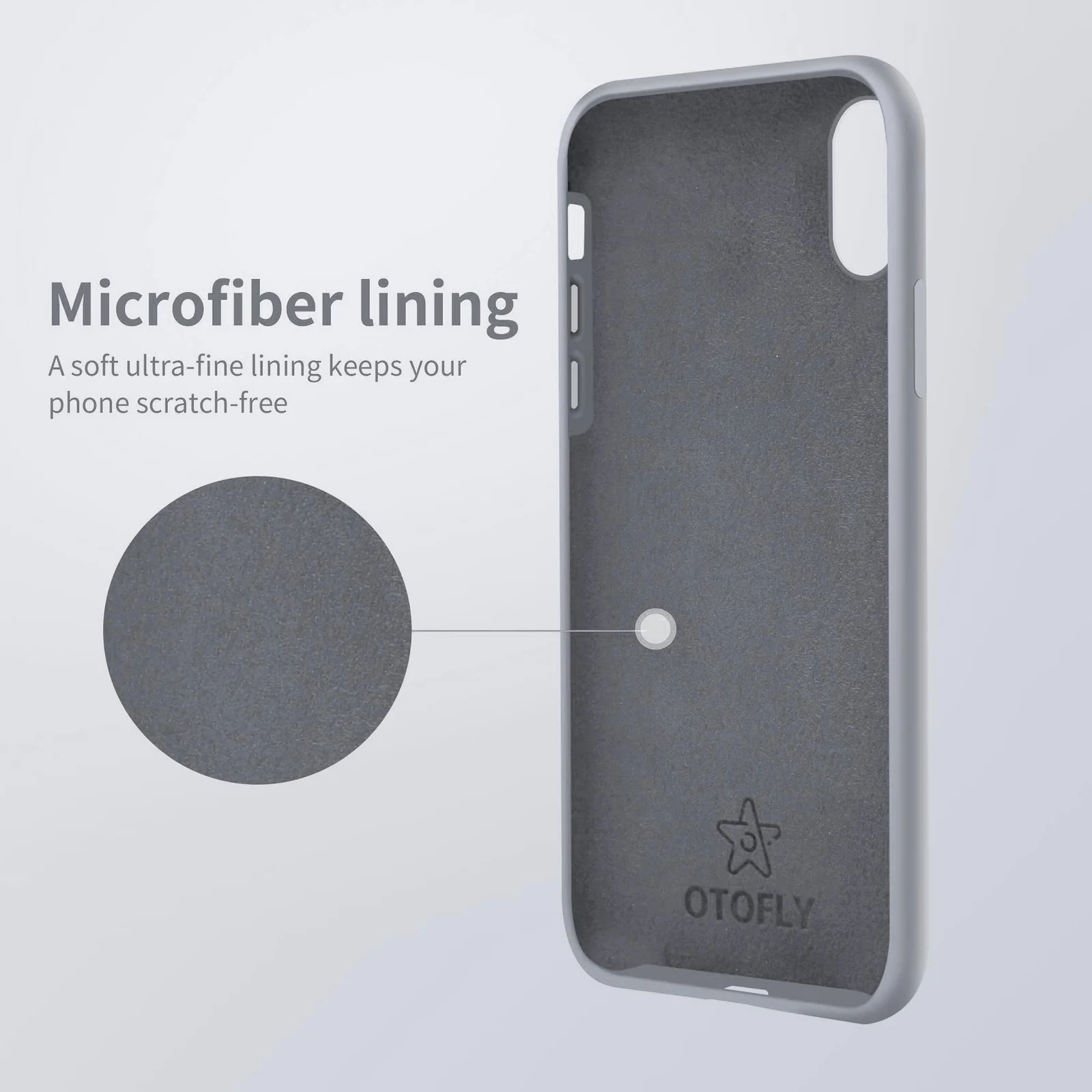 DL3 Mobilak Liquid Silicone Case for iPhone XR, Shock-absorbing protection, Scratch-resistant surface, Soft microfiber lining - Lavender Blue 2