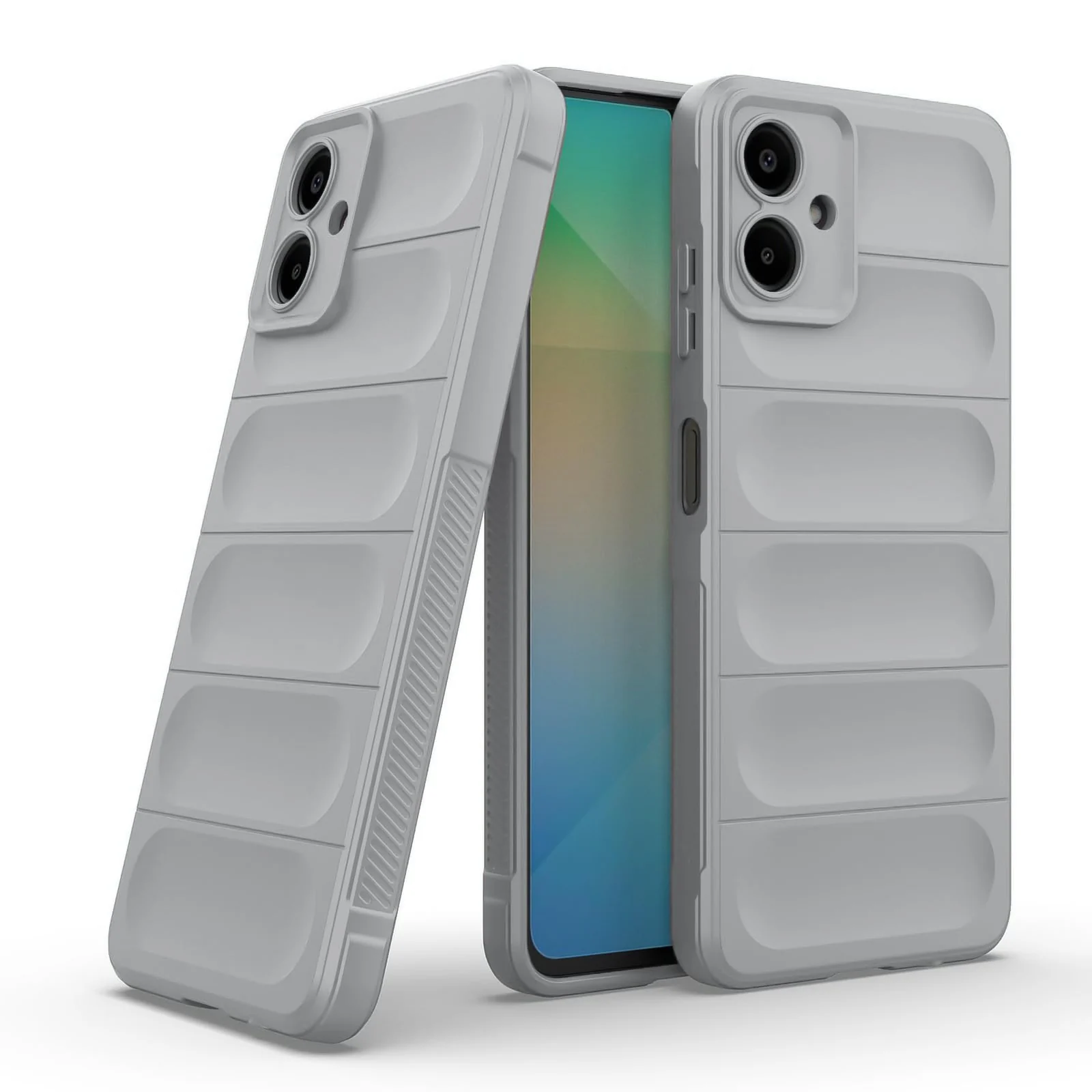 DL3 Mobilak Flexible Silicone and TPU Protective Case with Camera Protection for Samsung Galaxy A06 - Gray