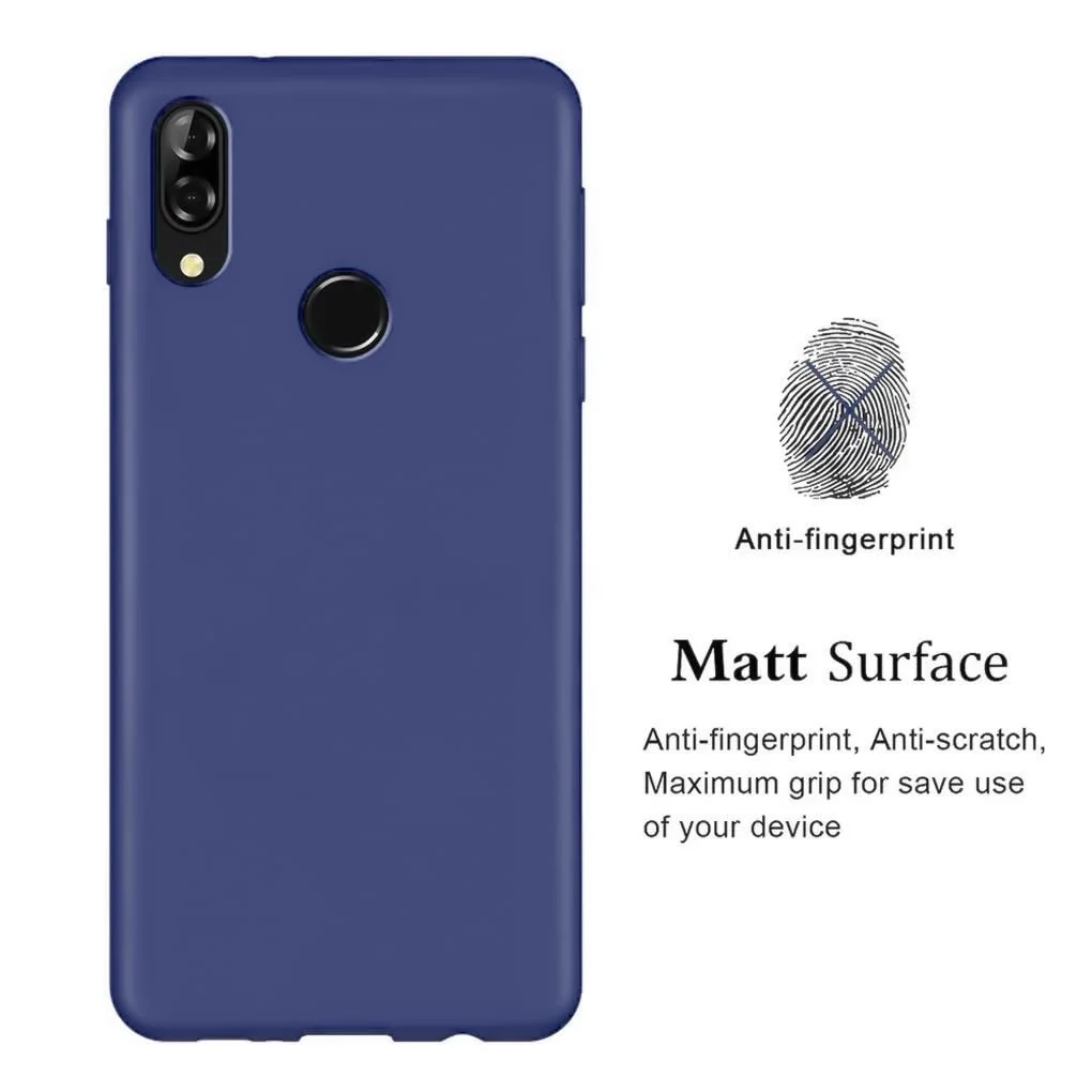 DL3 Mobilak Soft Silicone Protective Case for Huawei nova 3i with Microfiber Lining and Shockproof Design - Blue 2