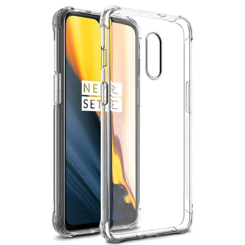 DL3 Mobilak Case Compatible with OnePlus 7 / OnePlus 6T, Cover Silicone TPU Gorilla Anti-shock Protector Camera Shockproof Corners For OnePlus 7 / OnePlus 6T - Clear