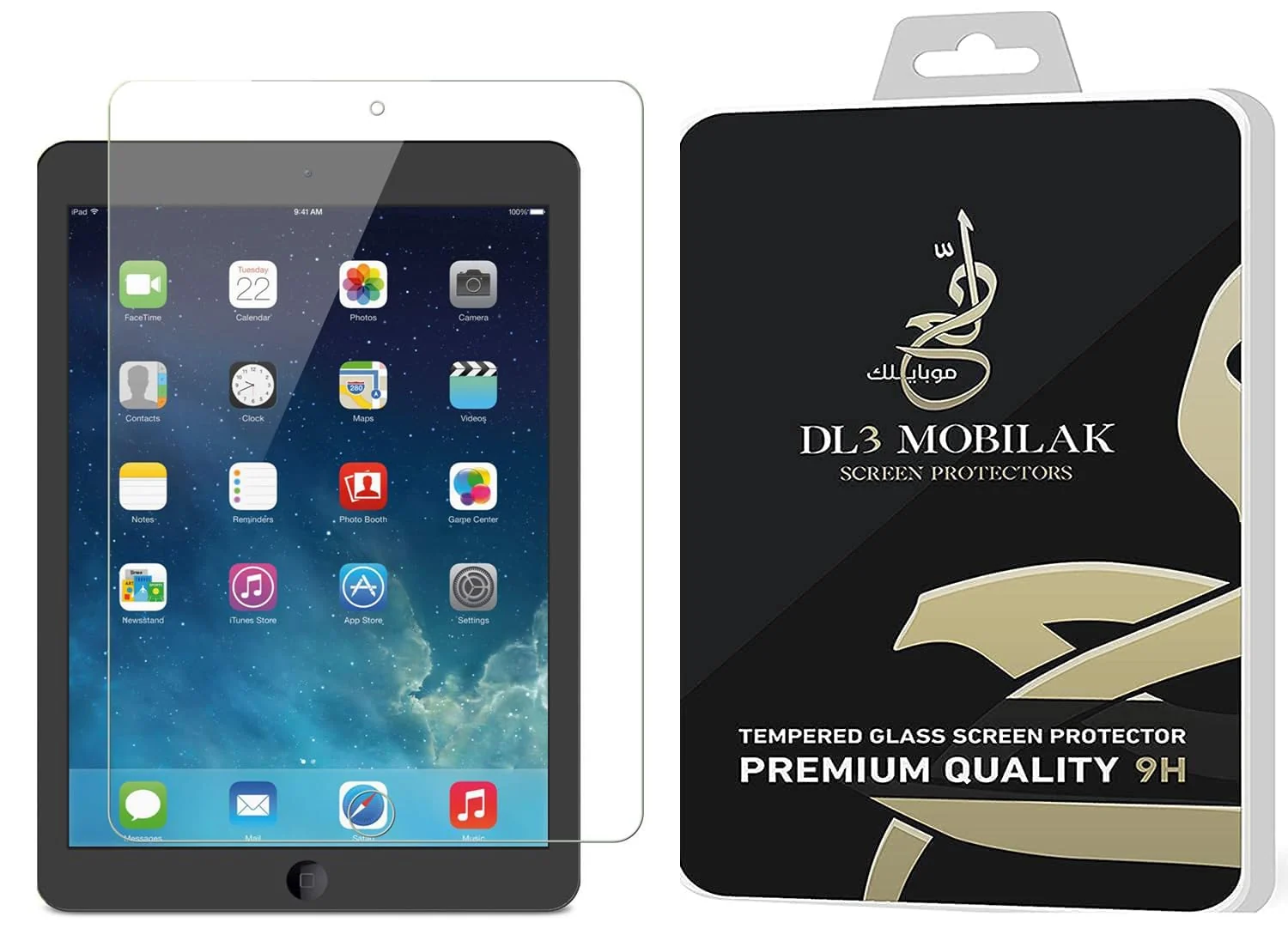 DL3 Mobilak Screen Protector For iPad Mini 1/2/3 / iPad Mini 1st/2nd/3rd Generation 7.9 inch Tempered Glass Film [HD Crystal ] [Easy Installation] [Scratch Resistant] [9H Hardness] - Clear