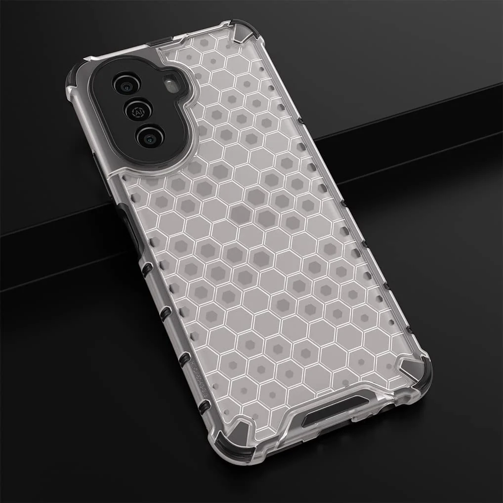DL3 Mobilak Honeycomb Protective Case for Huawei Nova Y70 / Nova Y70 Plus, Shock-absorbing protection, Transparent design, Slim, lightweight profile - Clear