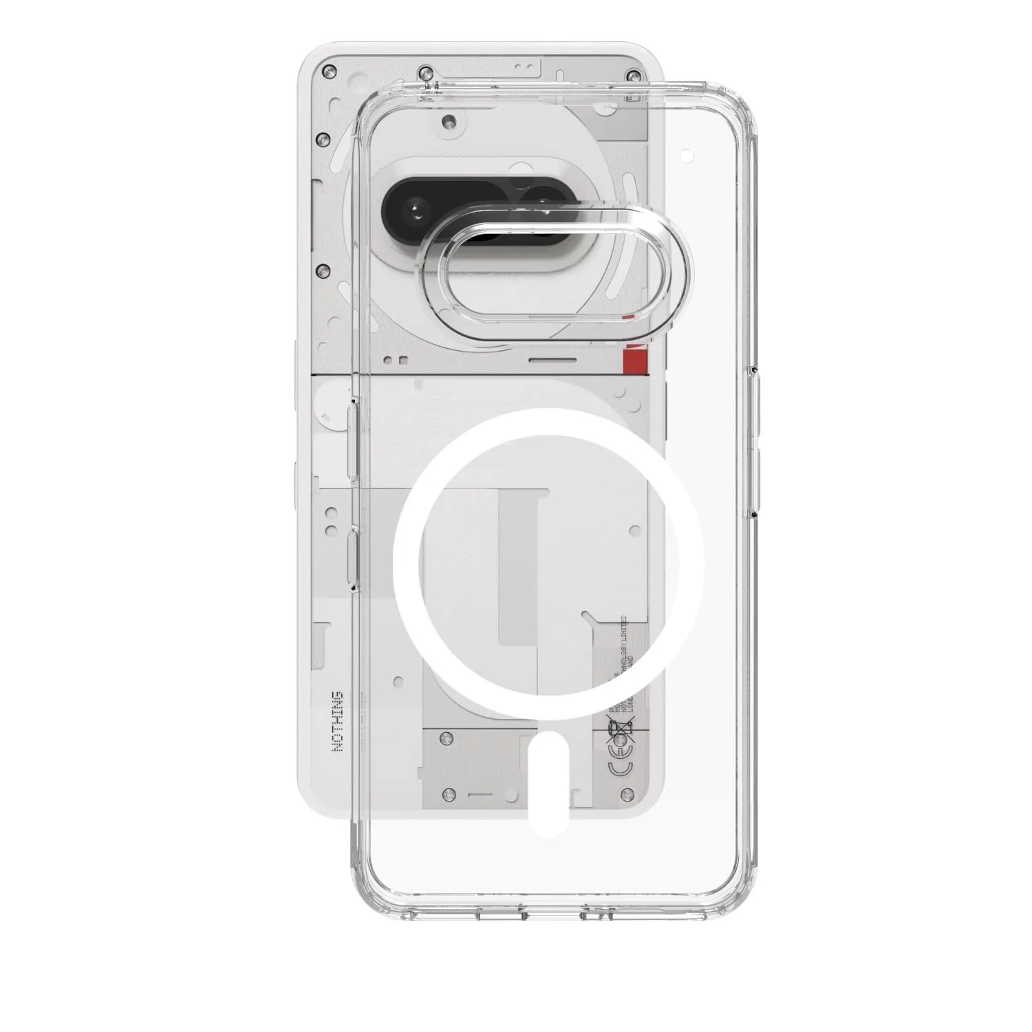 DL3 Mobilak for Nothing Phone 3A Case [Compatible with MagSafe] [Strong Magnet] [Non-Yellowing] Magnetic Slim Thin Bumper Phone Cover, Lightweight, and Durable - Clear