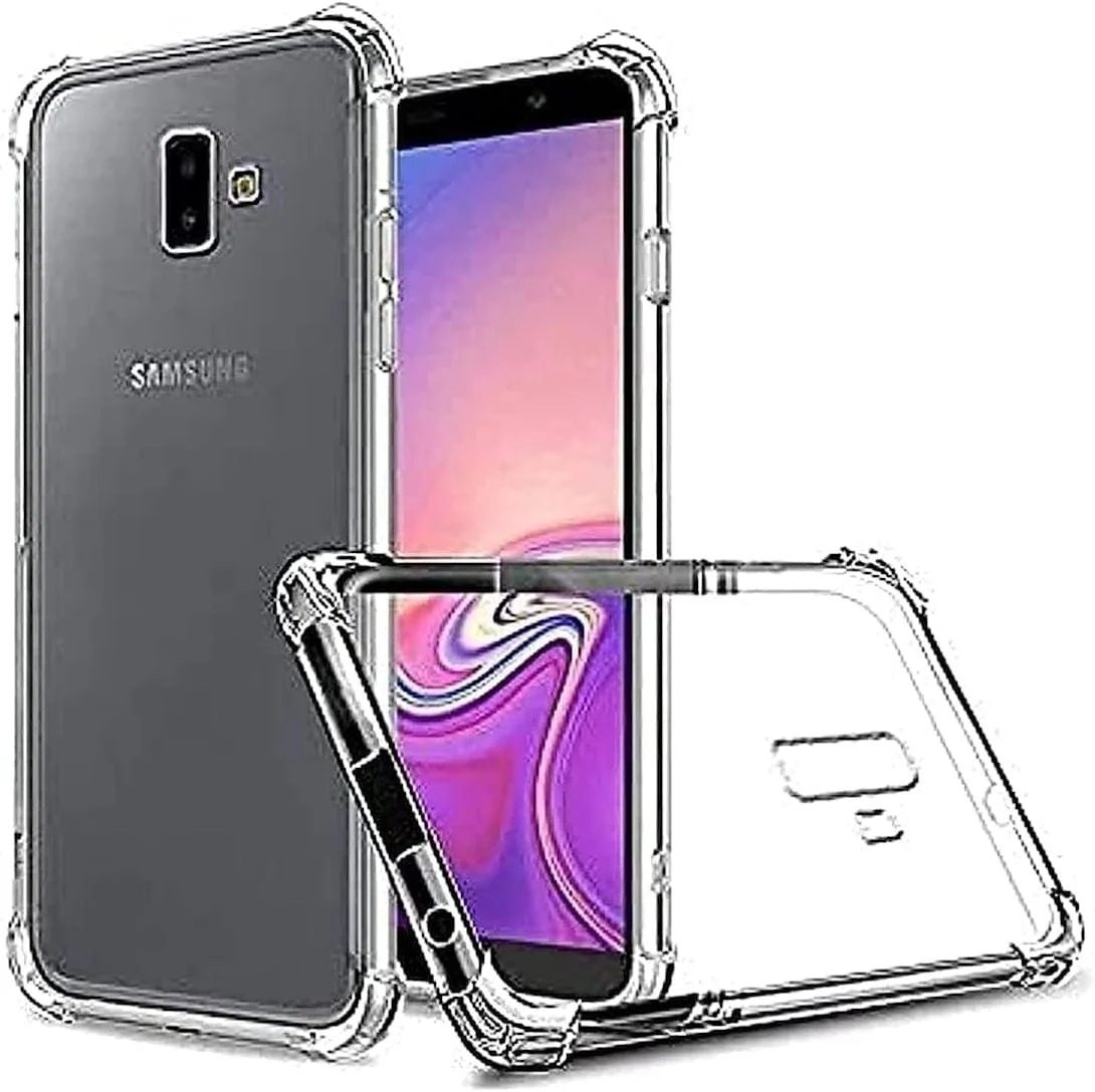 DL3 Mobilak Case Compatible with Samsung Galaxy A6 Plus, Cover Silicone TPU Gorilla Anti-shock Protector Camera Shockproof Corners - Clear
