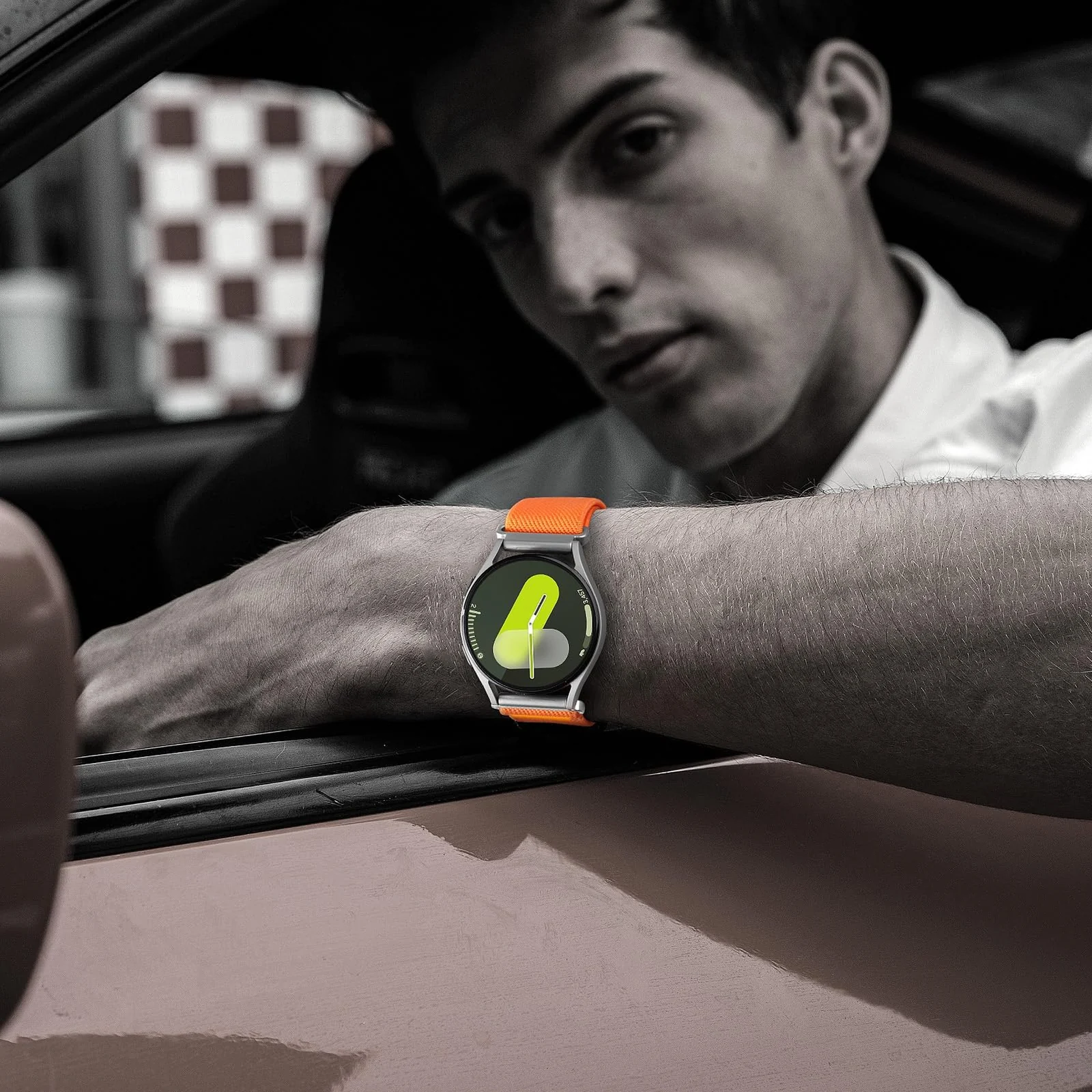 DL3 Mobilak Elastic Nylon Band For 22mm Stretchy Parachute buckle Strap for Redmi Watch 5 Active/5 Lite/Samsung Galaxy Watch 3 45mm/Watch 46mm/Gear S3/Huawei watch GT6 GT5 46MM/GT2E/GT6 Pro/GT 5 Pro - Orange
