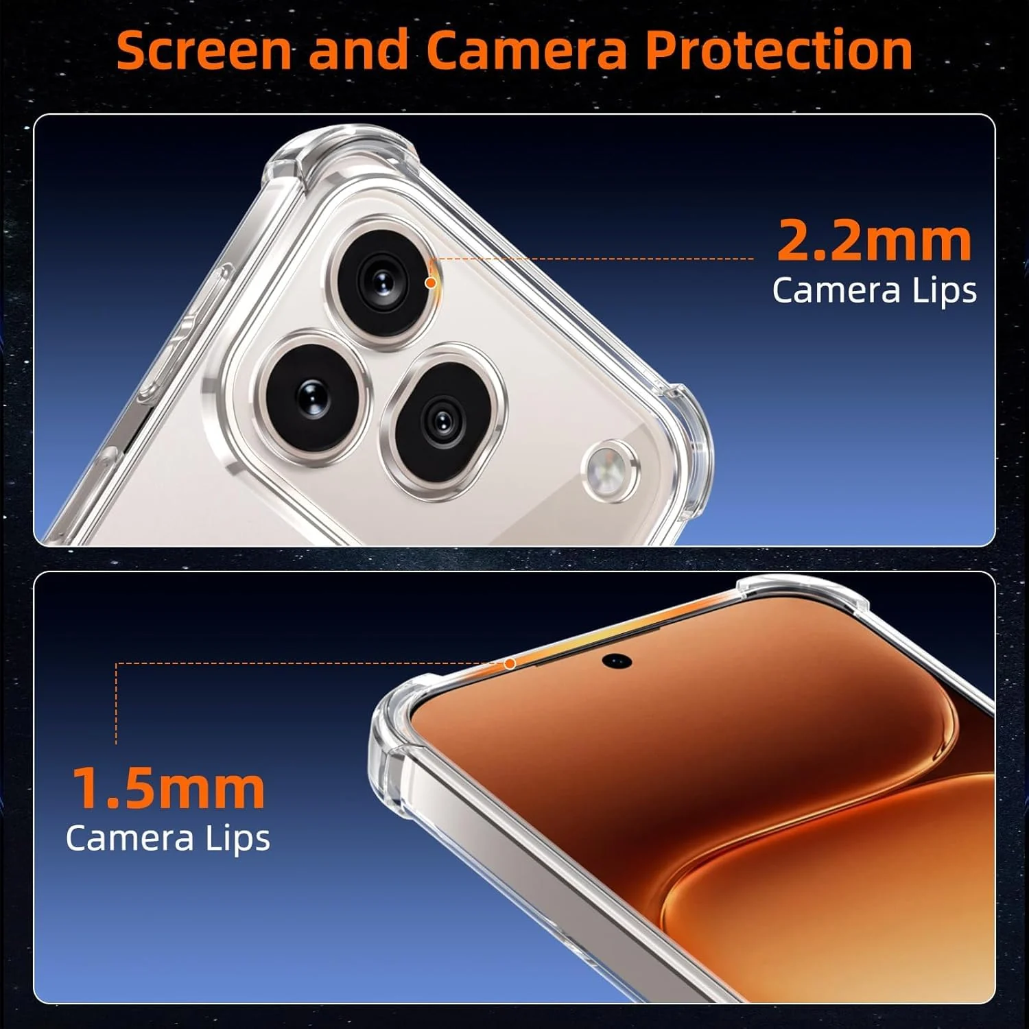 DL3 Mobilak Clear TPU Protective Case for Honor 600 Pro 5G with Camera Protection and Shockproof Design - Clear