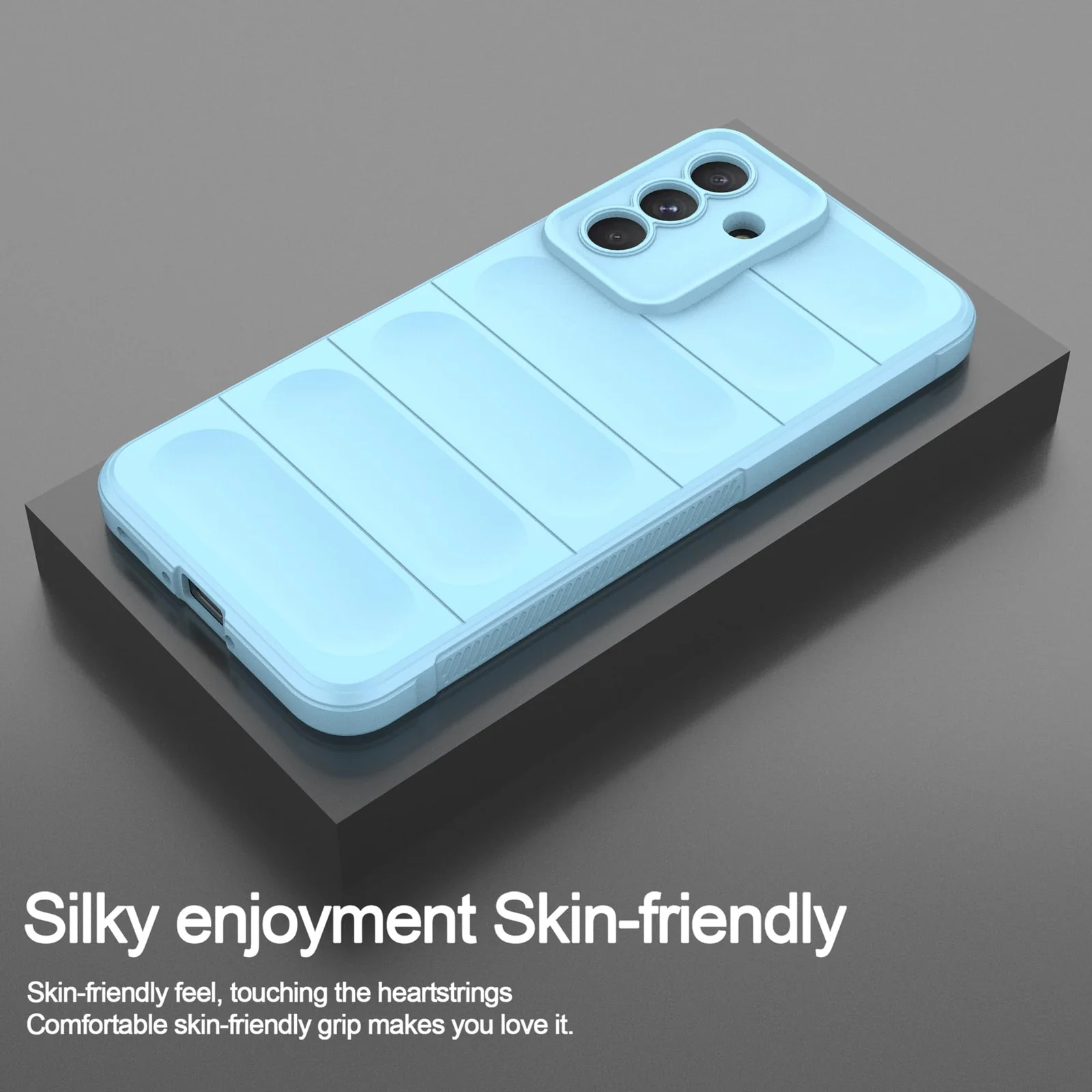 DL3 Mobilak Rugged Protective Case for Samsung Galaxy A56 5G, Camera protection, Shock-absorbing protection, Non-slip grip - Baby Blue
