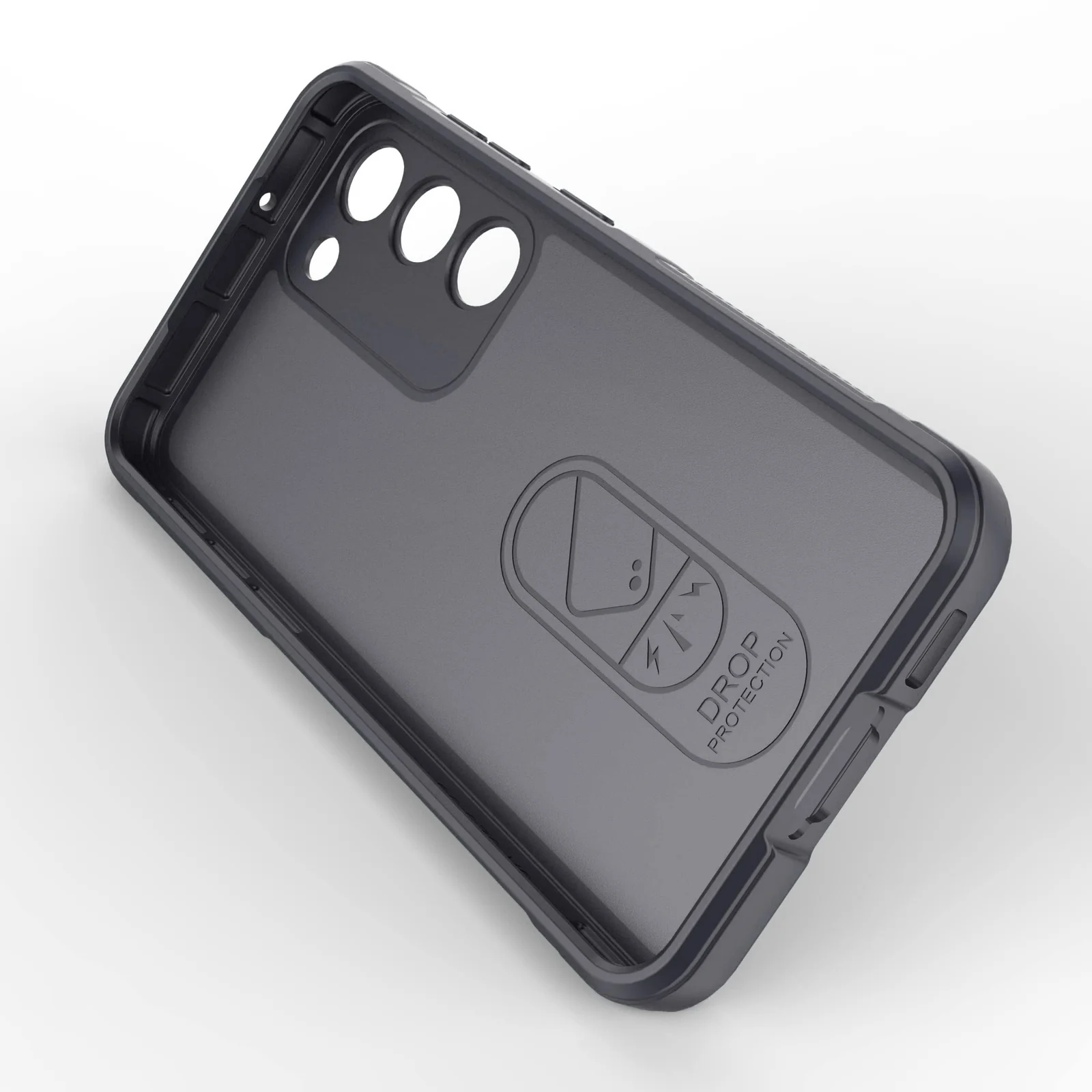 DL3 Mobilak Silicone Case for Samsung Galaxy S23+ Plus Heavy Duty Protective [Slim Fit] Shockproof Soft Flexible Protective Design Shock-Absorption TPU Cover With Camera Protection - Dark Gray