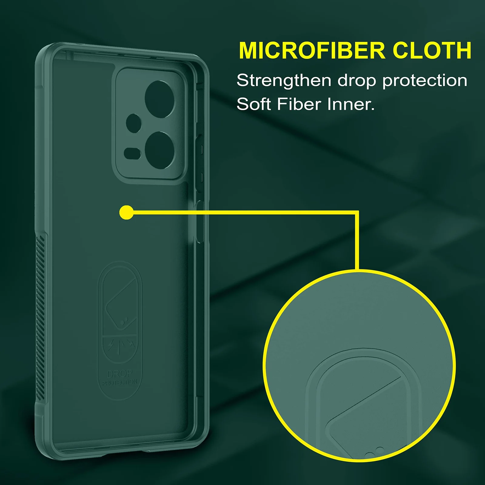 DL3 Mobilak Soft Silicone Protective Case for Xiaomi Redmi Note 12 5G / Poco X5 5G with Camera Protection and Shockproof Design - Green