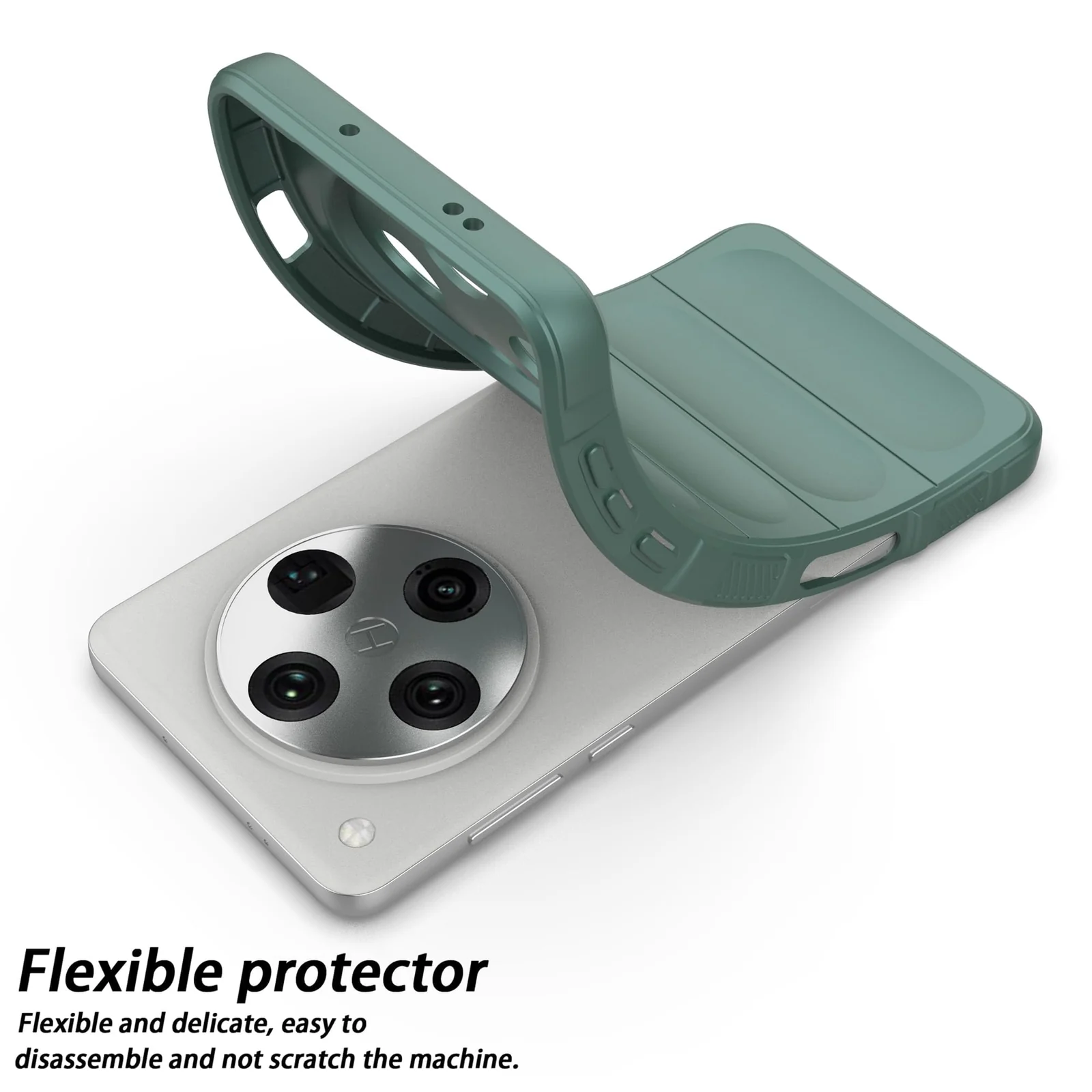 DL3 Mobilak Flexible Silicone and TPU Protective Case with Camera Protection for OPPO Find X8 Pro - Green
