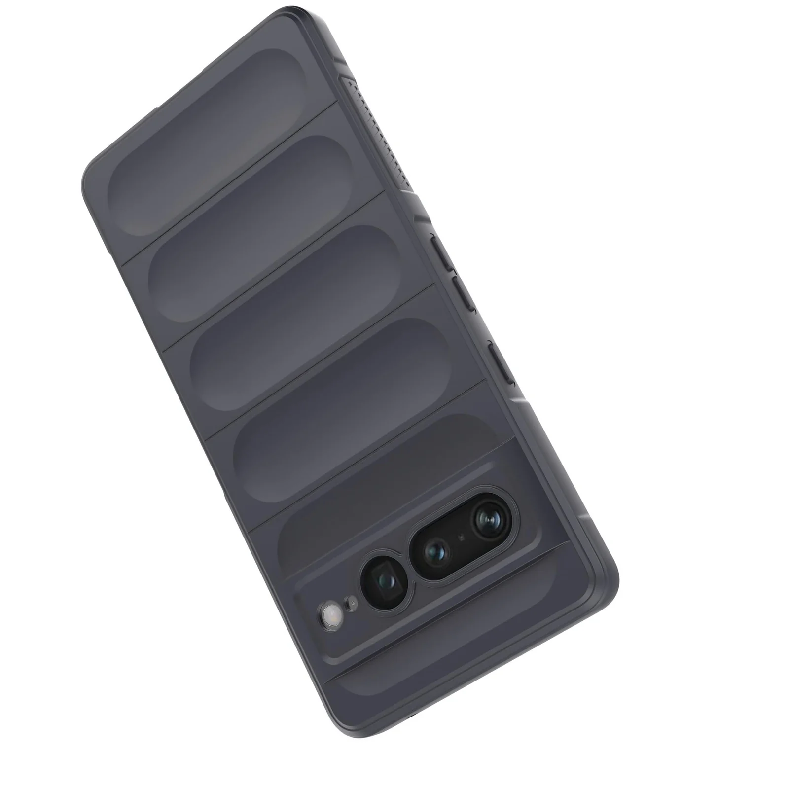 DL3 Mobilak Silicone Case for Google Pixel 7 Pro Heavy Duty Protective [Slim Fit] Shockproof Soft Flexible Protective Design Shock-Absorption TPU Cover With Camera Protection - Dark Gray