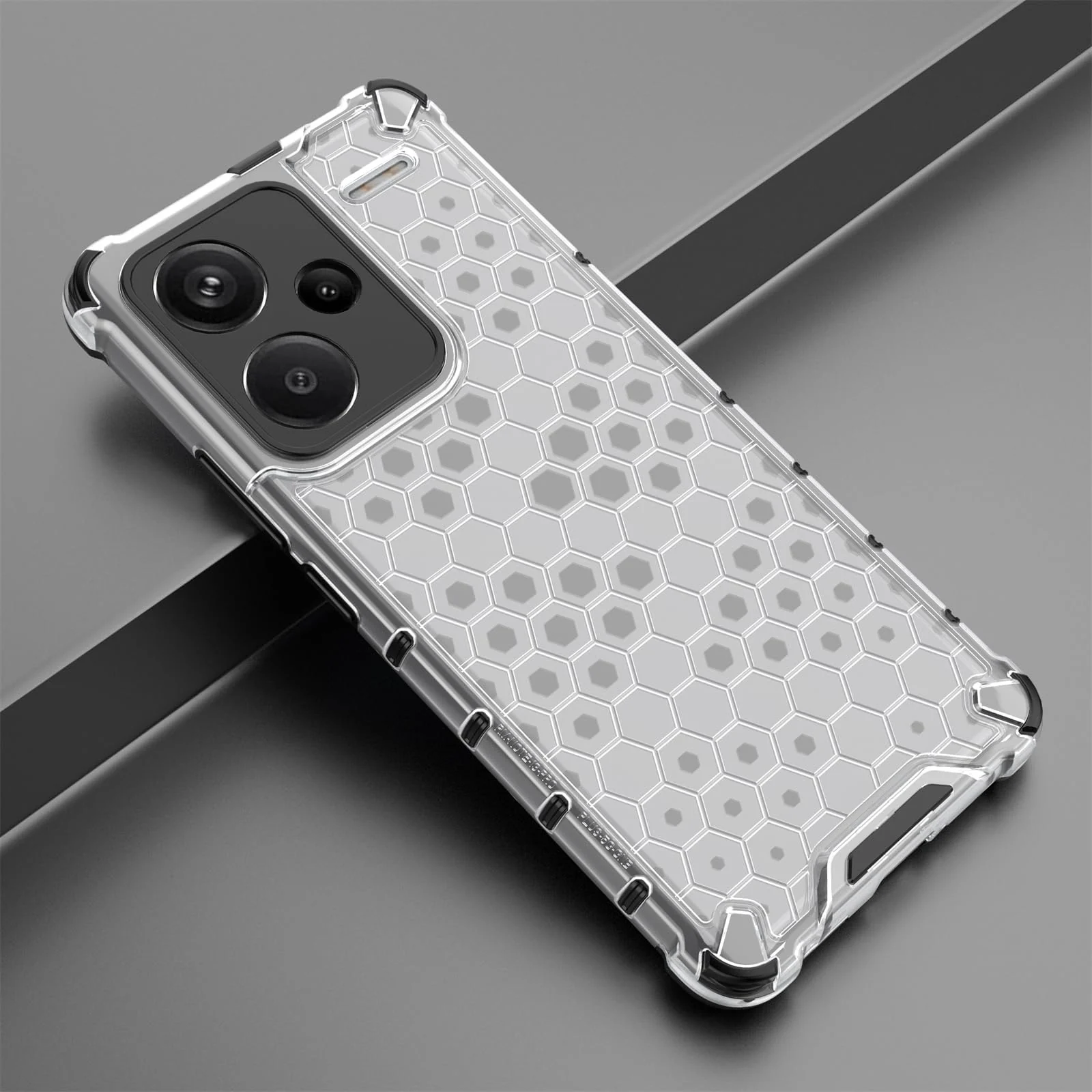 DL3 Mobilak Clear PC and TPU Protective Case for Xiaomi Redmi Note 13 Pro+ Plus 5G with Shockproof Design - Clear