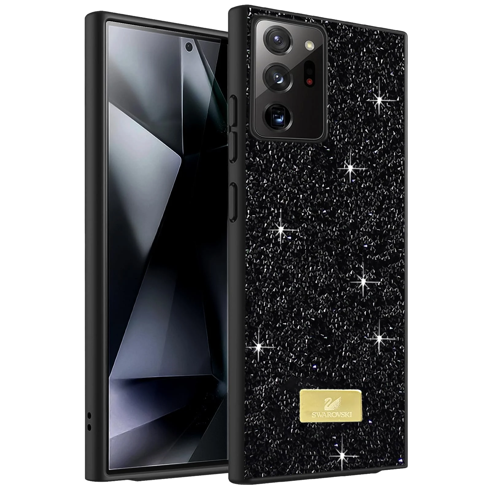Case For Samsung Galaxy Note 20 Ultra Case Glitter, Sparkle Diamond Crystal Bling Case with Bling, Ultra Thin Lightweight Full Body Shockproof Anti-Scratch Protective Cover - Black