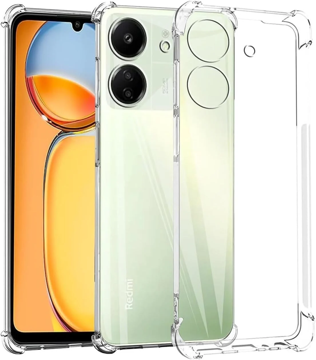 DL3 Mobilak Clear TPU Case for Xiaomi Redmi 13C 4G / Poco C65, Camera protection, Shock-absorbing protection, Non-slip grip - Clear