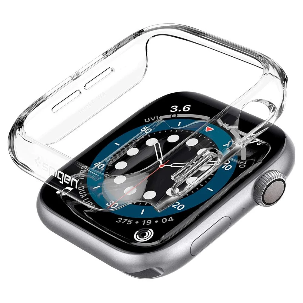 DL3 Mobilak Hard Case Designed for Apple Watch SE 6 5 4 40mm, Built-in 9H [HD Clear] Tempered Glass Screen Protector, [Full Protection] Slim Cover for iWatchSE 6 5 4 40mm - A. Clear