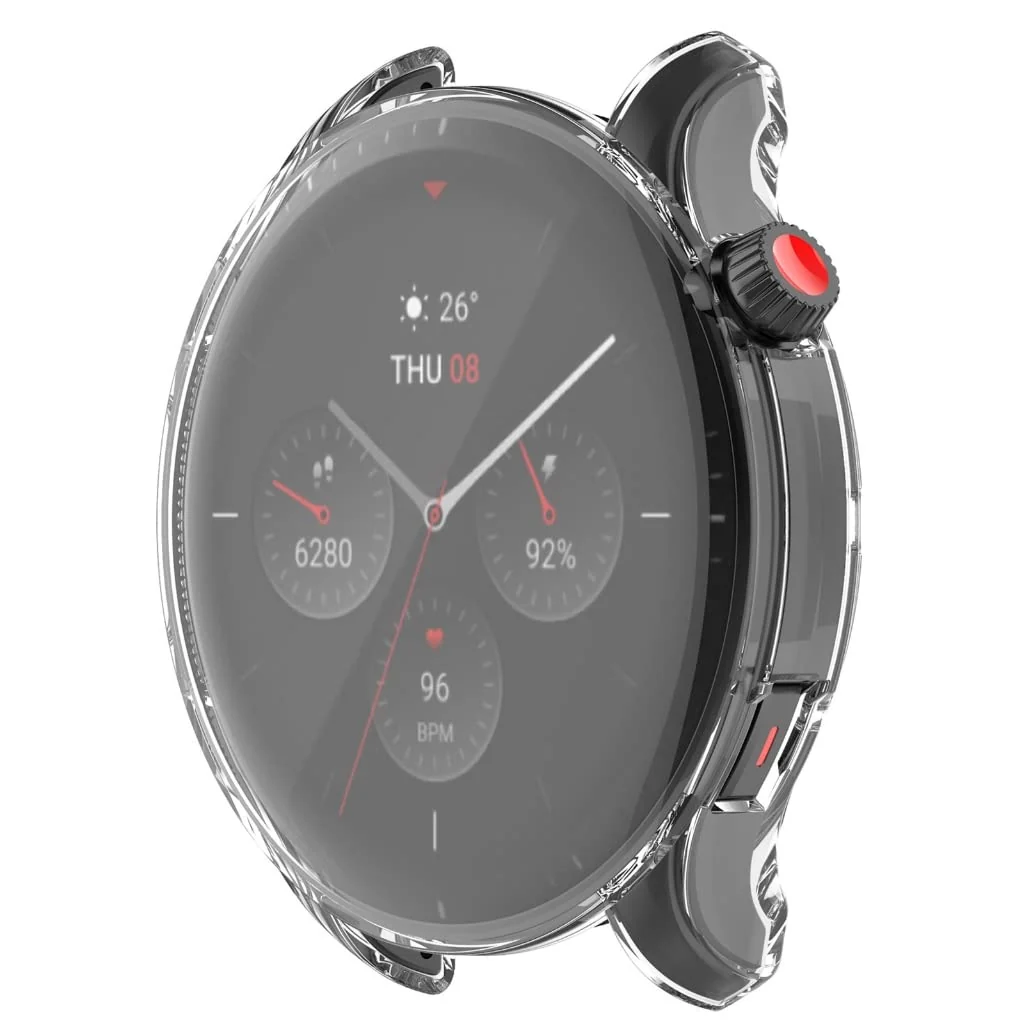 DL3 Mobilak Case Compatible with Amazfit GTR 4 / GTR4 Pro Case Watch Soft TPU Shockproof Cover Slim Guard Thin Bumper Shell Protector - Clear