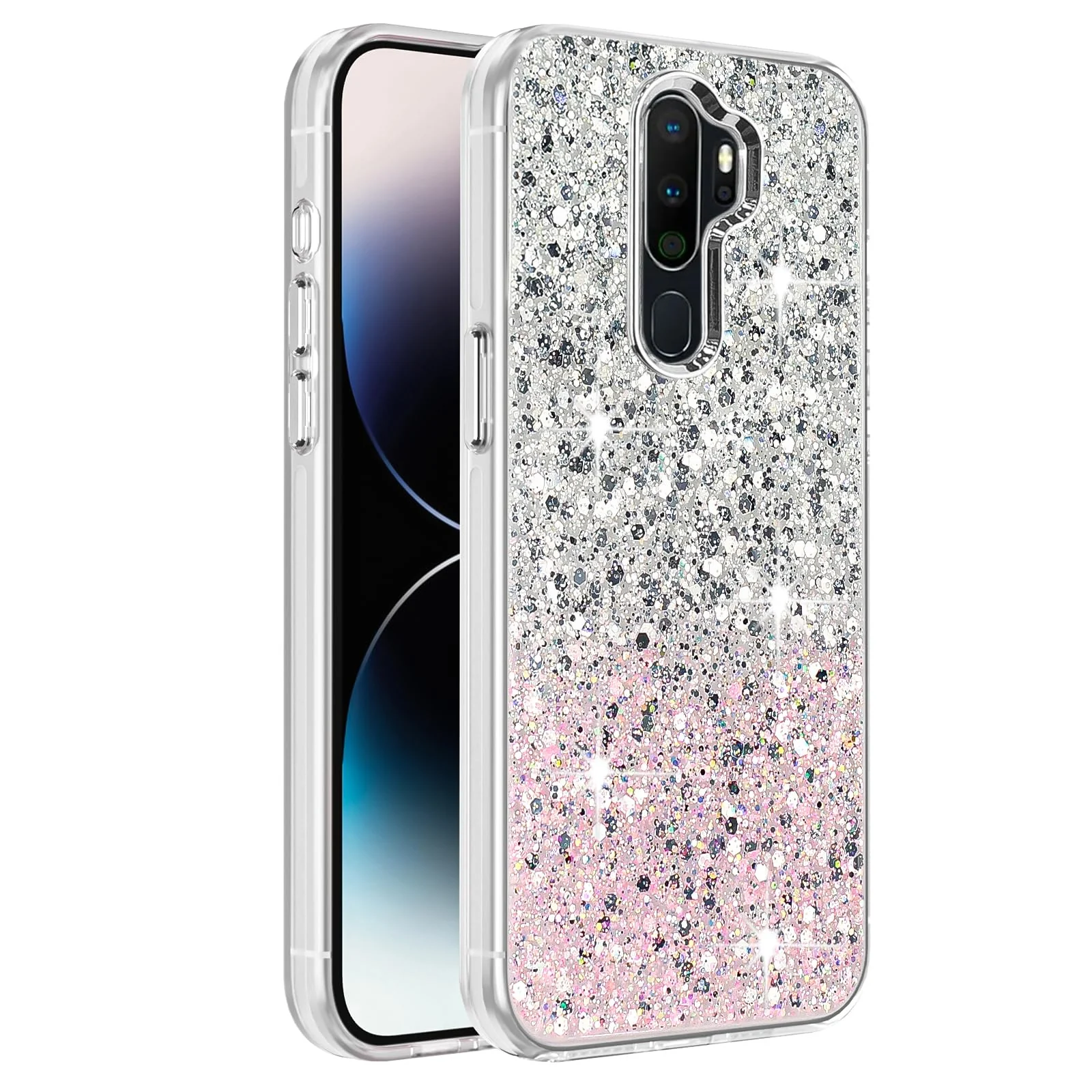OPPO A9 2020 / OPPO A5 2020 — DL3 Mobilak Glitter Protective Case with Camera Protection for OPPO A9 2020 / OPPO A5 2020