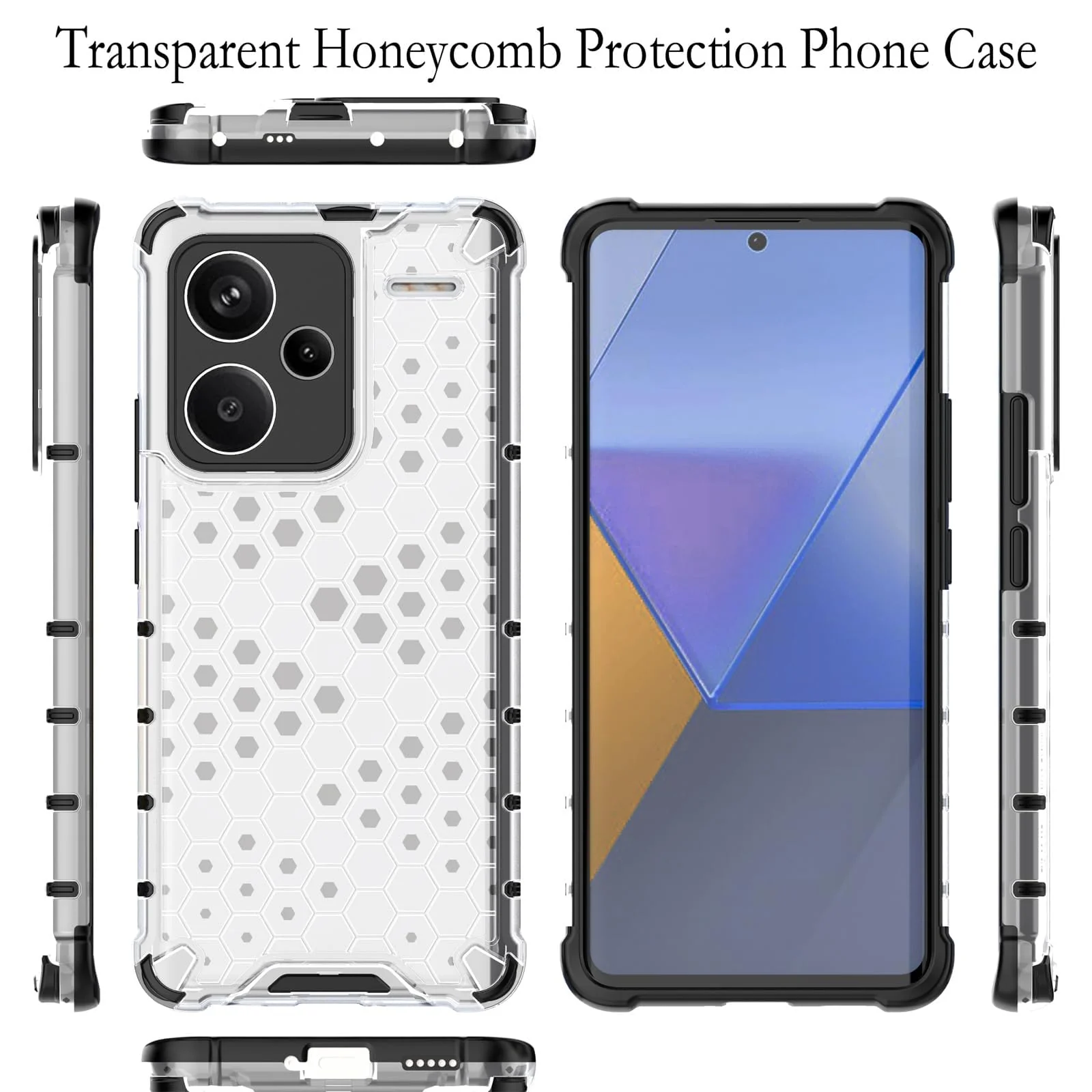 DL3 Mobilak Clear PC and TPU Protective Case for Xiaomi Redmi Note 13 Pro+ Plus 5G with Shockproof Design - Clear