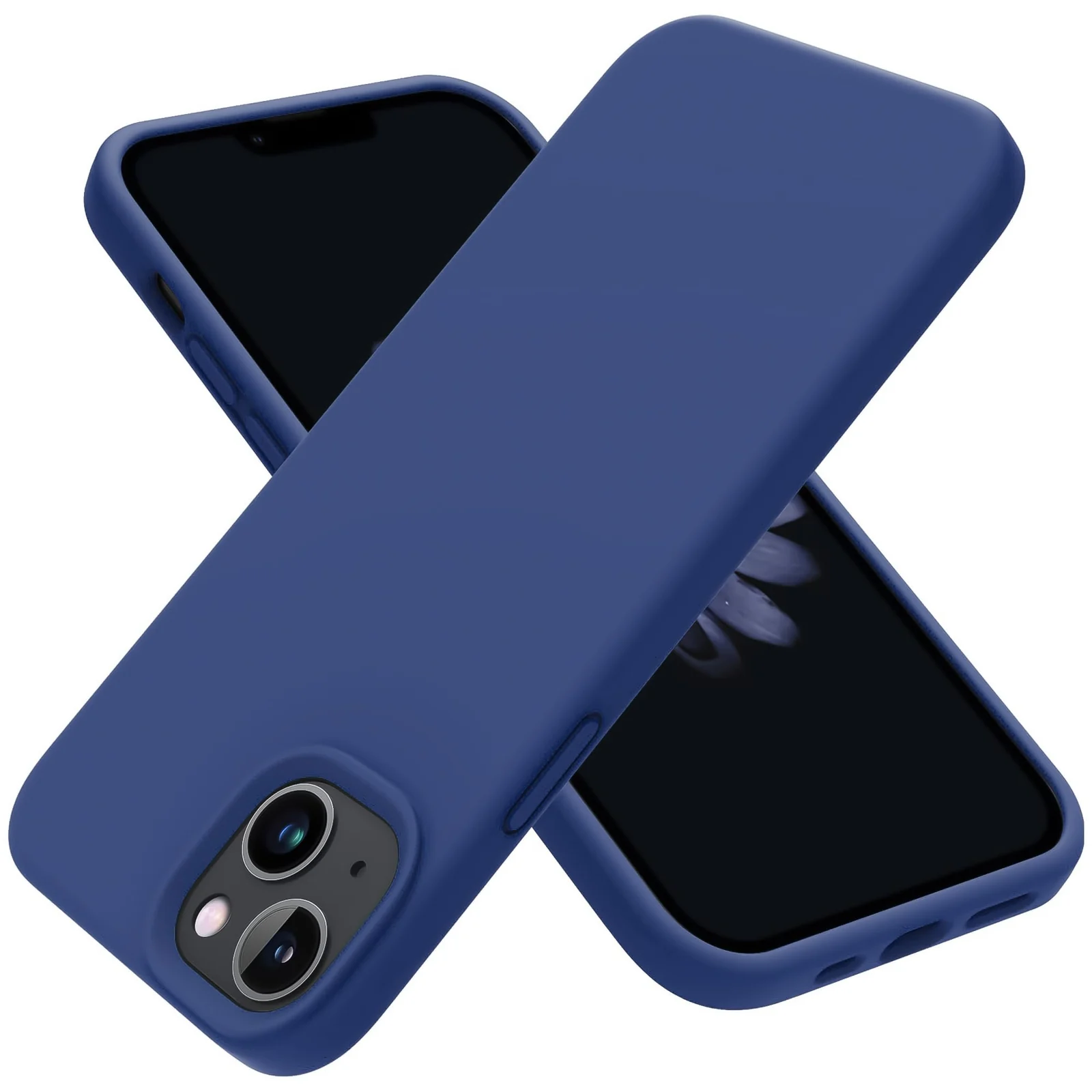 DL3 Mobilak Liquid Silicone Case for iPhone 15 Plus / iPhone 14 Plus, Supports wireless charging, Shock-absorbing protection, Scratch-resistant surface - Blue