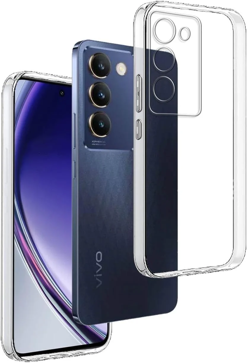 DL3 Mobilak Case Compatible with vivo V30 Lite, Case Crystal Soft TPU Gel Case Flexible Silicone Anti-Scratch Camera Protection TPU Cover - Clear