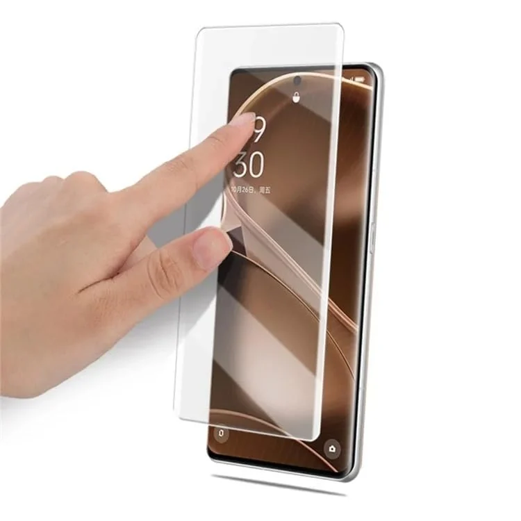 DL3 Mobilak OPPO Find X6 Pro Screen Protector [Liquid UV Tempered Glass] Full Screen adhesive [Sensitive Touch][Fingerprint Sensor Compatible] HD - Clear