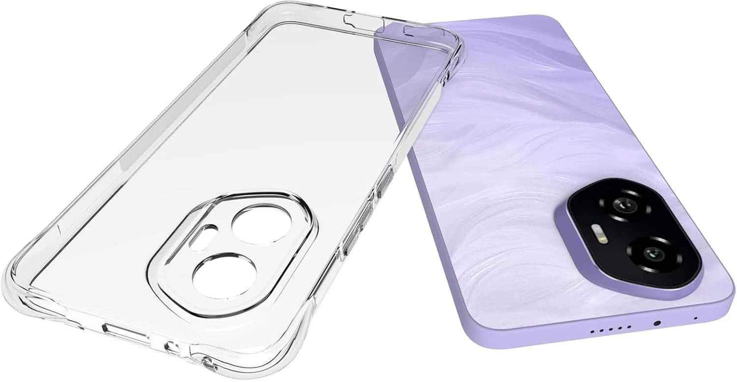 DL3 Mobilak Clear TPU Protective Case for Honor 300 with Camera Protection and Shockproof Design - Clear