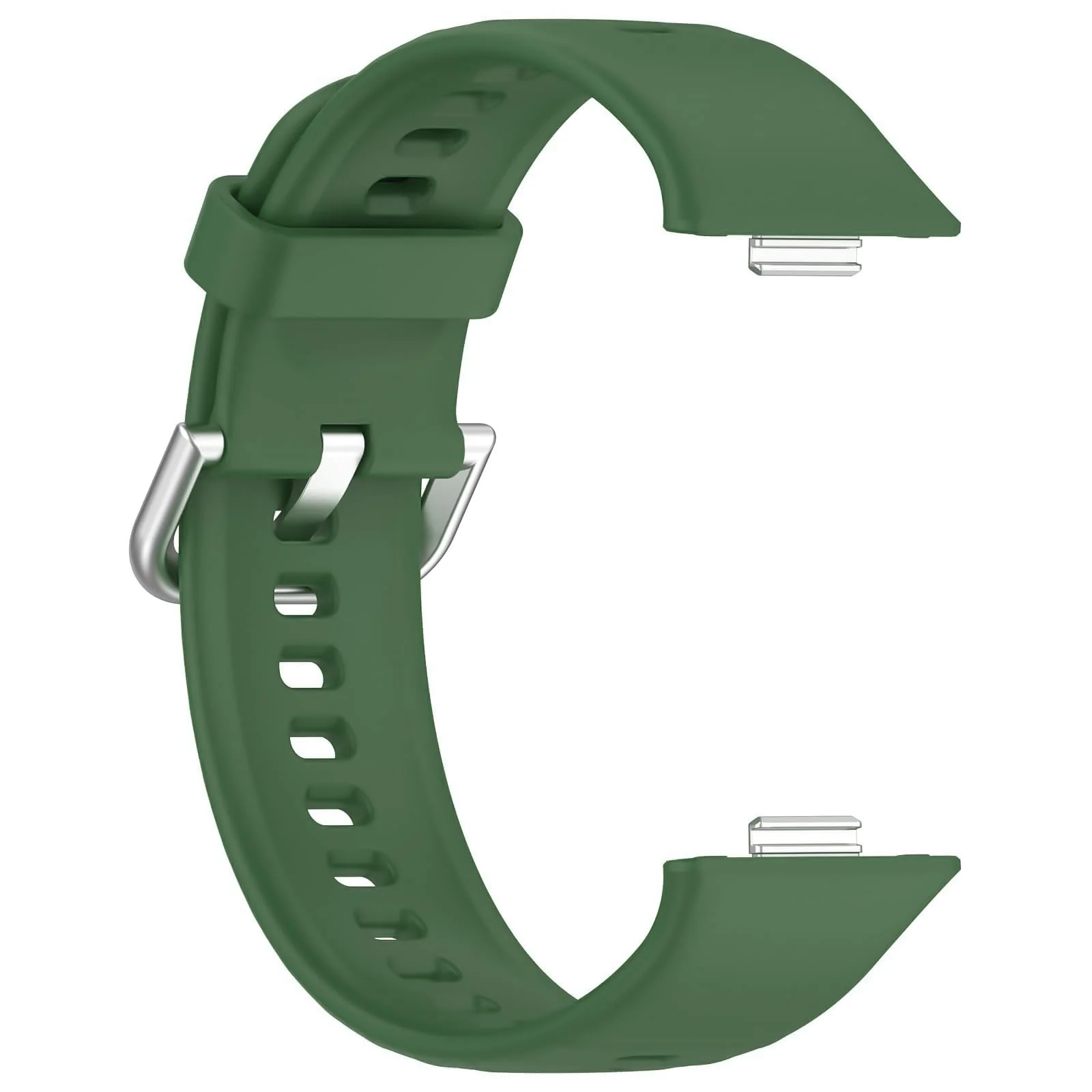 DL3 Mobilak Silicone Bracelet for Huawei Watch Fit 3/Watch Fit 4 Pro/Fit 4 Strap, Soft Silicone Sport Replacement Strap for Women/Men, Adjustable Waterproof Sports Band - Military Green