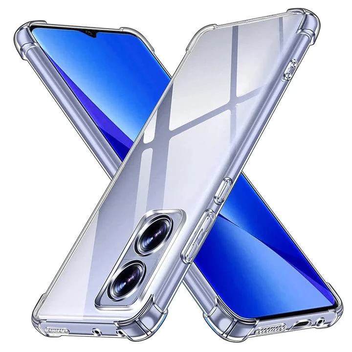 DL3 Mobilak Case Compatible with OPPO A17 / OPPO A17K, Cover Silicone Transparent TPU Gorilla Anti-shock Protector Camera Shockproof Corners - Clear