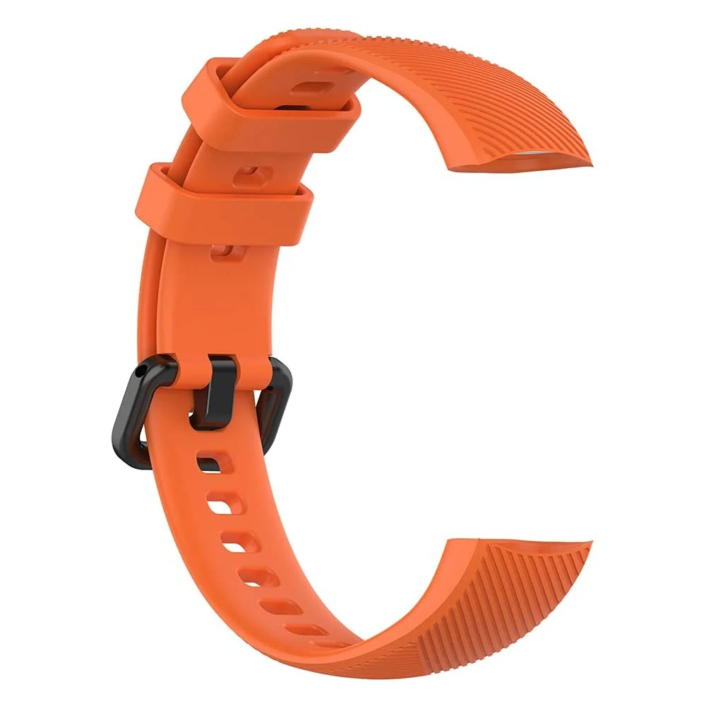 DL3 Mobilak Compatible for Honor Band 5/Honor Band 4 Strap, Soft Silicone Sport Wristband Adjustable Accessory Bracelet Replacement Band for Honor Band 5/Band 4 - Orange
