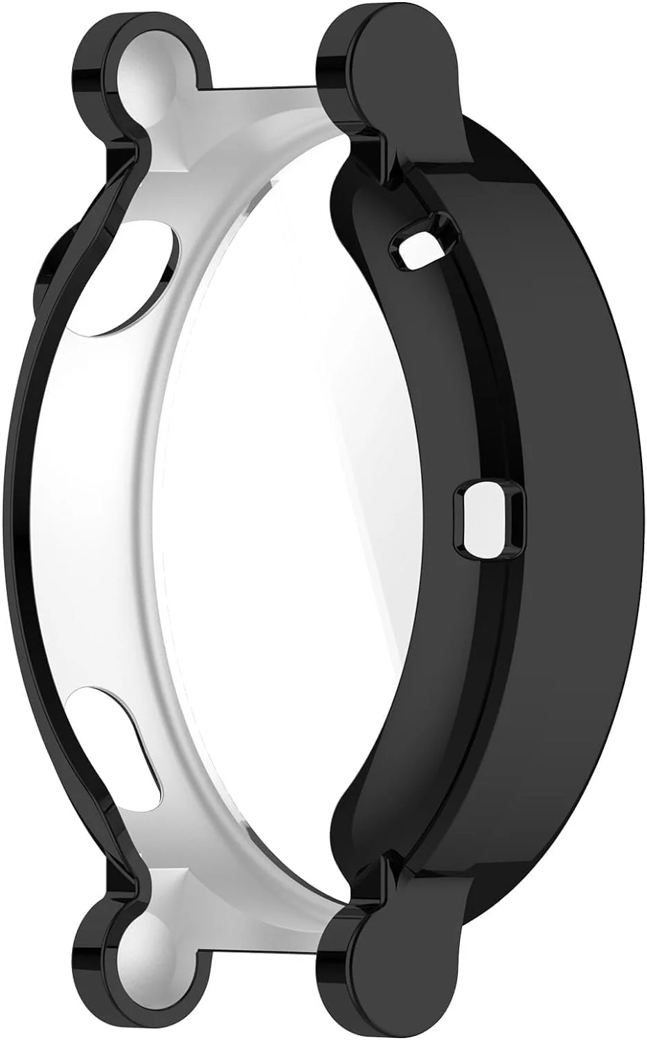 DL3 Mobilak Case Compatible with Huawei Watch GT4 46MM Case All-Around Screen Protector Watch Soft TPU Shockproof Cover Slim Guard Thin Bumper Shell Protector - Black