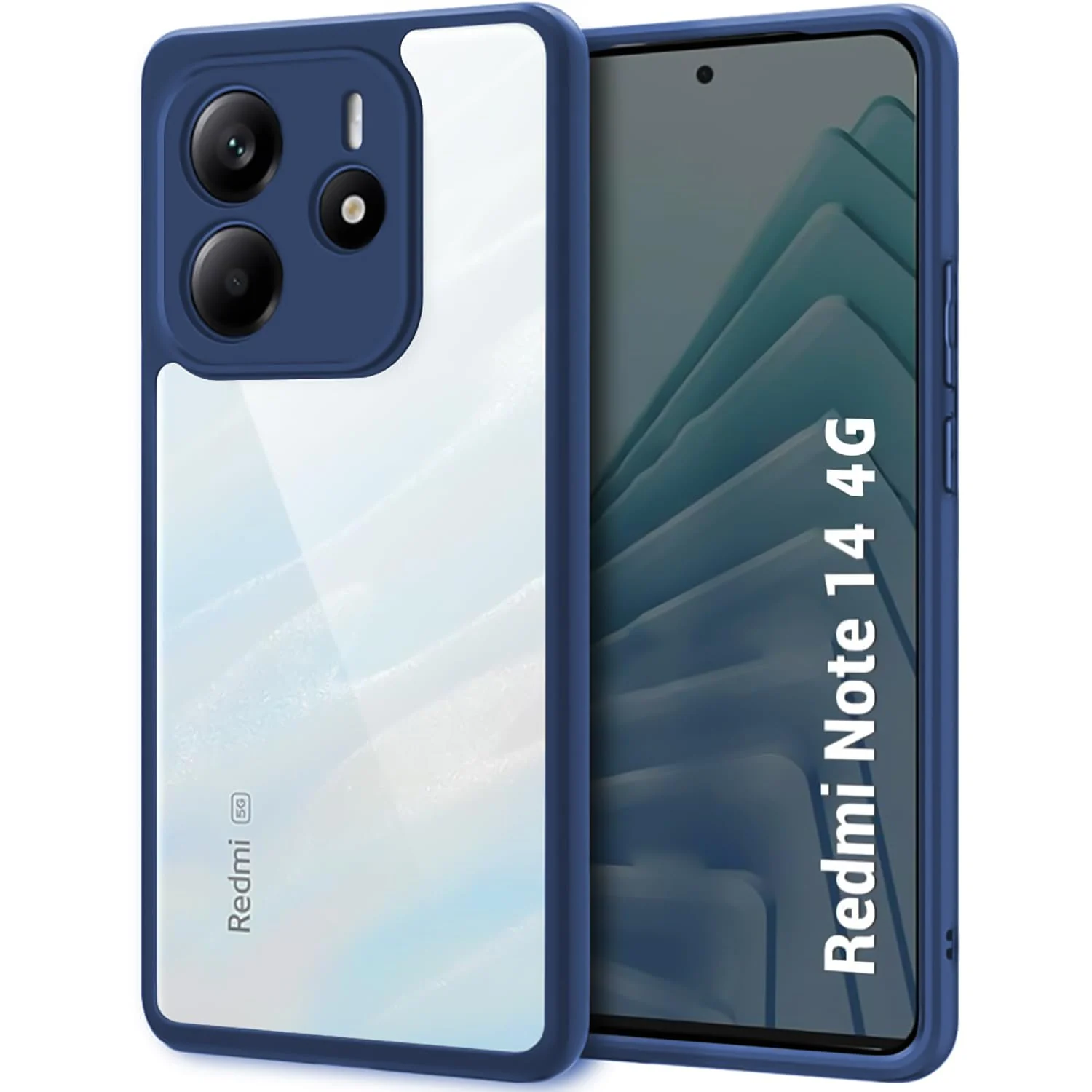 DL3 Mobilak Compatible with Xiaomi Redmi Note 14 4G (Not 5G) Case Transparent, Military-Grade Shockproof Anti-Yellowing, Slim Protective Phone Case Full Bumper Cover With Camera Protective