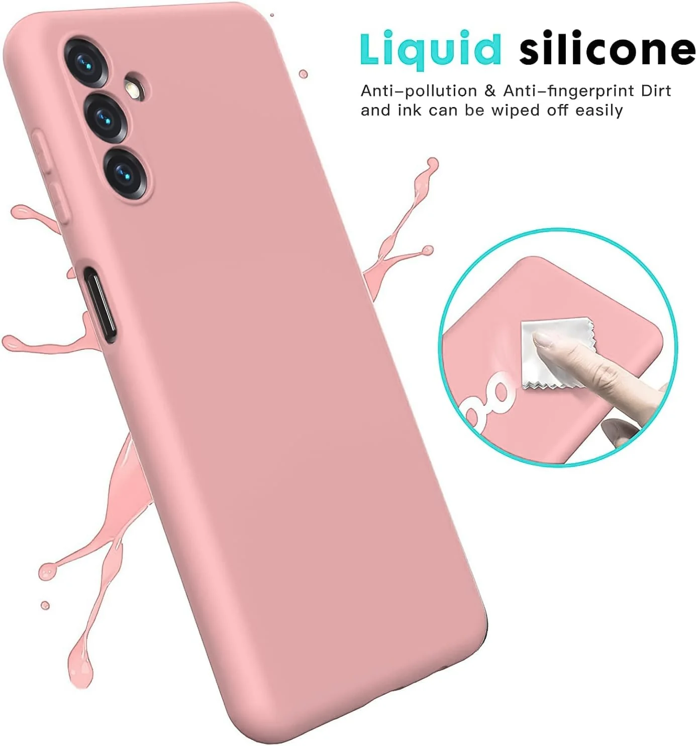 DL3 Mobilak Soft Silicone Gel Bumper Case for Samsung Galaxy A04s / A13 4G / A13 5G - Pink Sand