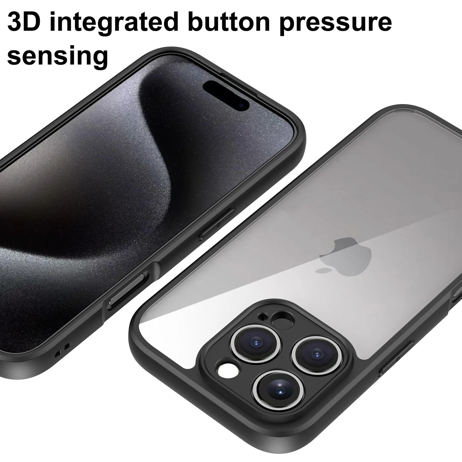 DL3 Mobilak TPU Protective Case for iPhone 13 6.1-Inch, Shock-absorbing protection, Scratch-resistant surface, Raised edges around the screen and camera - Lens Black
