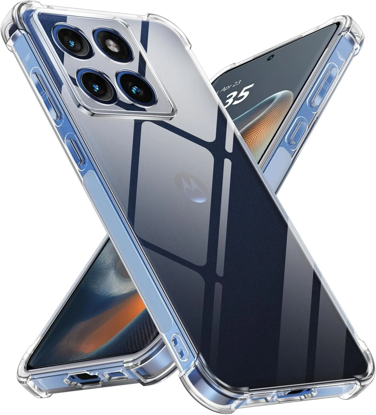 DL3 Mobilak Case Compatible with Motorola Moto Edge 60 Fusion 5G / Edge 60 5G, Cover Silicone TPU Gorilla Anti-shock Protector Camera Shockproof Corners - Clear