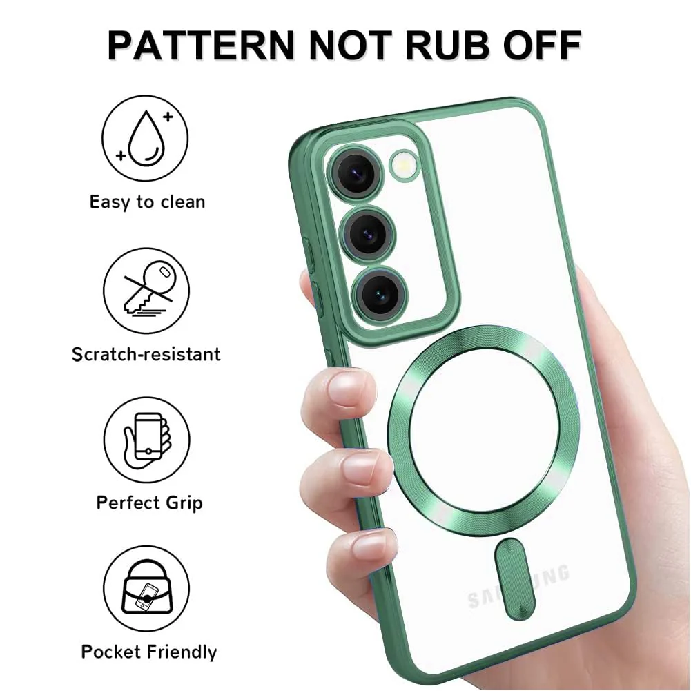 DL3 Mobilak Clear MagSafe-Compatible Magnetic Case for Samsung Galaxy Note 10 Plus with Camera Protection and Shockproof Design - A Green