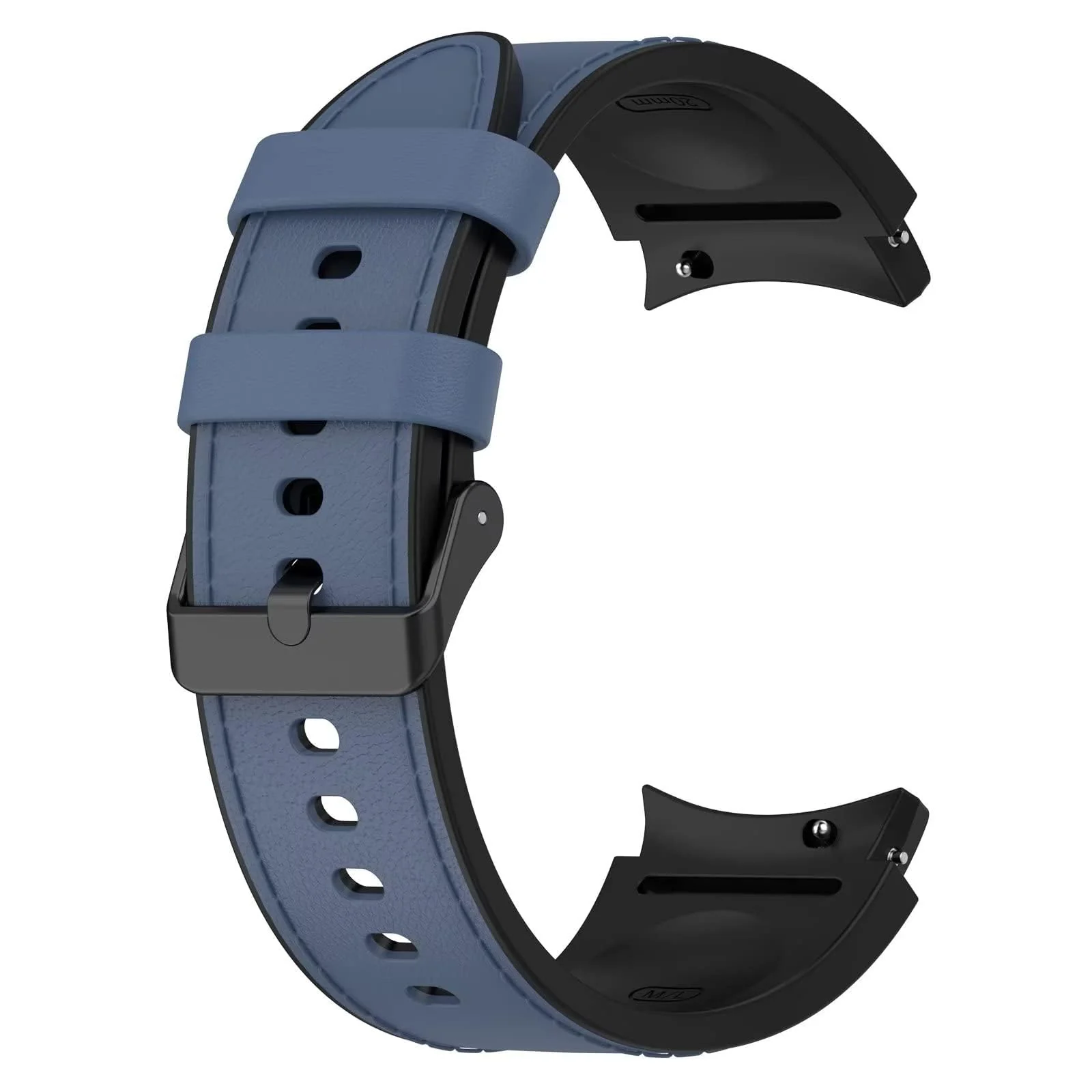 DL3 Mobilak No Gap Leather silicone Bands Compatible with Samsung Galaxy Watch 6 5 4 40mm 44mm, Galaxy Watch 5 Pro Band 45mm/ Watch 6 4 Classic Band 42mm 46mm 43mm 47mm Soft Strap - Blue