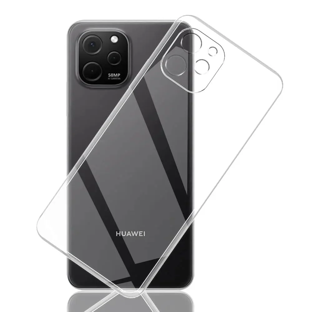 DL3 Mobilak Case Compatible with Huawei Nova Y61, Case Crystal Soft TPU Gel Case Flexible Silicone Anti-Scratch Camera Protection TPU Cover - Clear