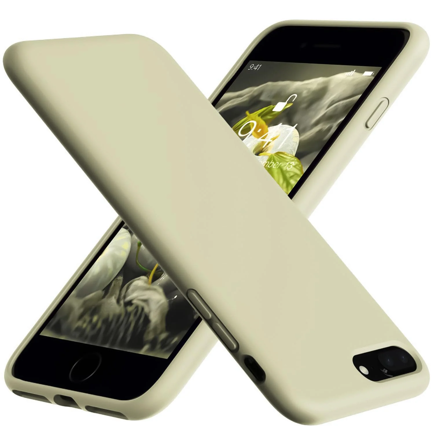DL3 Mobilak Liquid Silicone Case for iPhone 6 Plus / 6S Plus, Shock-absorbing protection, Scratch-resistant surface, Soft microfiber lining - Baby Yellow