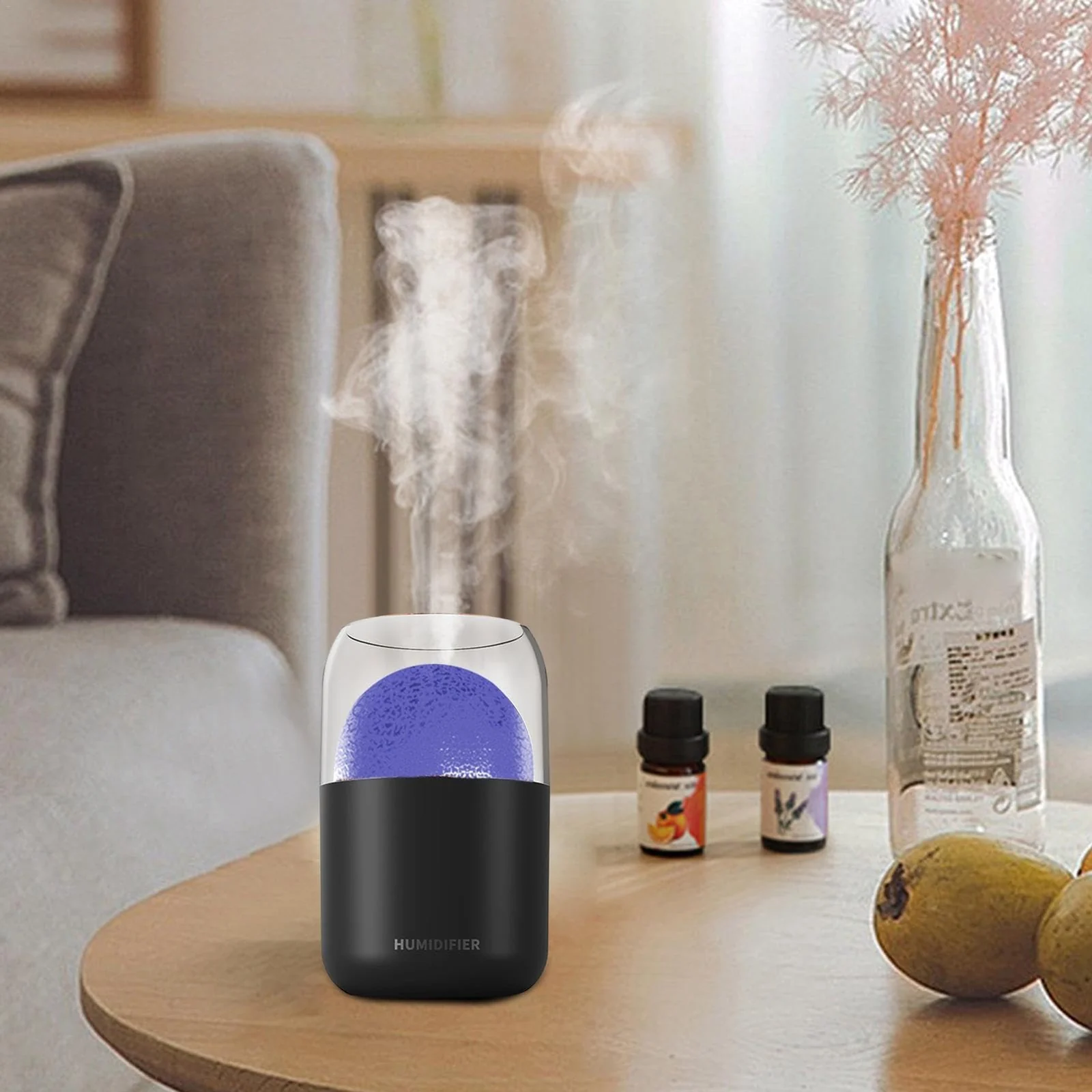 MOBIGON Volcano Mist 300 ml Aroma Diffuser and Humidifier, Black - A-Black