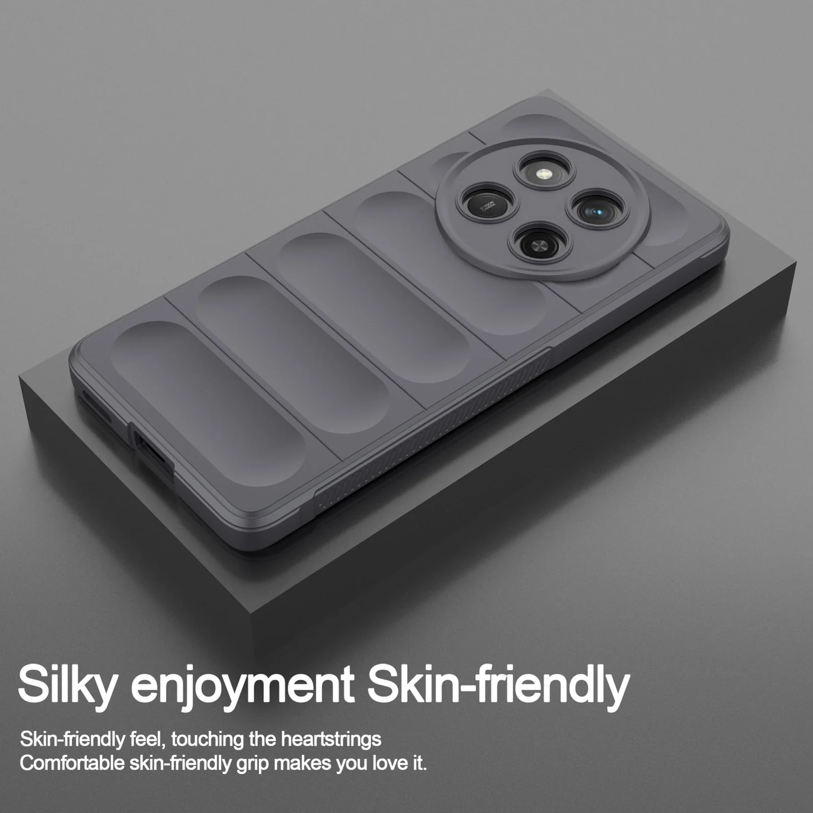 DL3 Mobilak Flexible Silicone and TPU Protective Case with Camera Protection for Honor X9C - Dark Gray