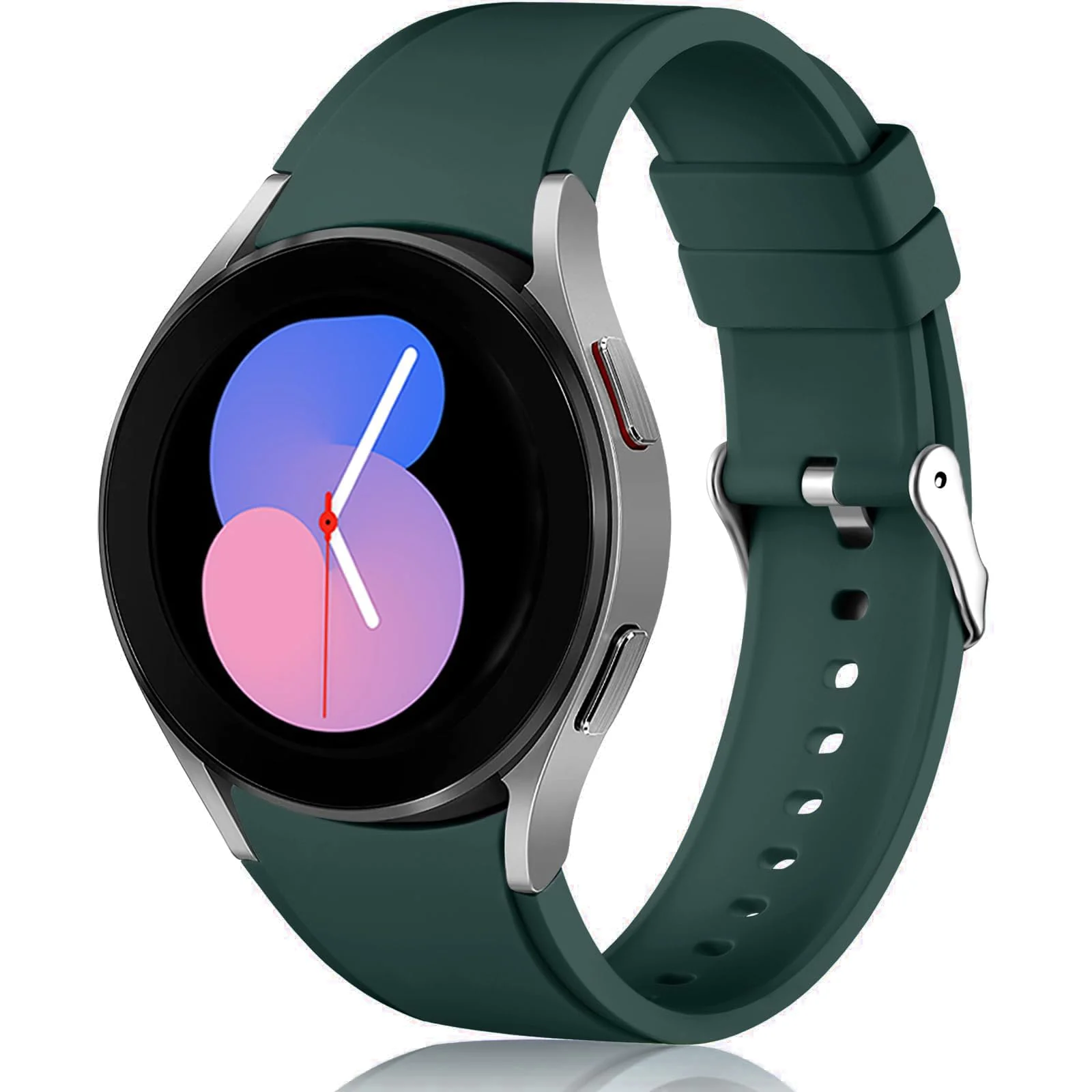 DL3 Mobilak No Gap Bands Compatible with Samsung Galaxy Watch 7 5 4 6 Band 44mm 40mm/Watch 5 Pro 45mm/Galaxy Watch 4 Classic 46mm 42mm Strap,20mm Quick Release Sport Replacement Bands for Women Men - Green