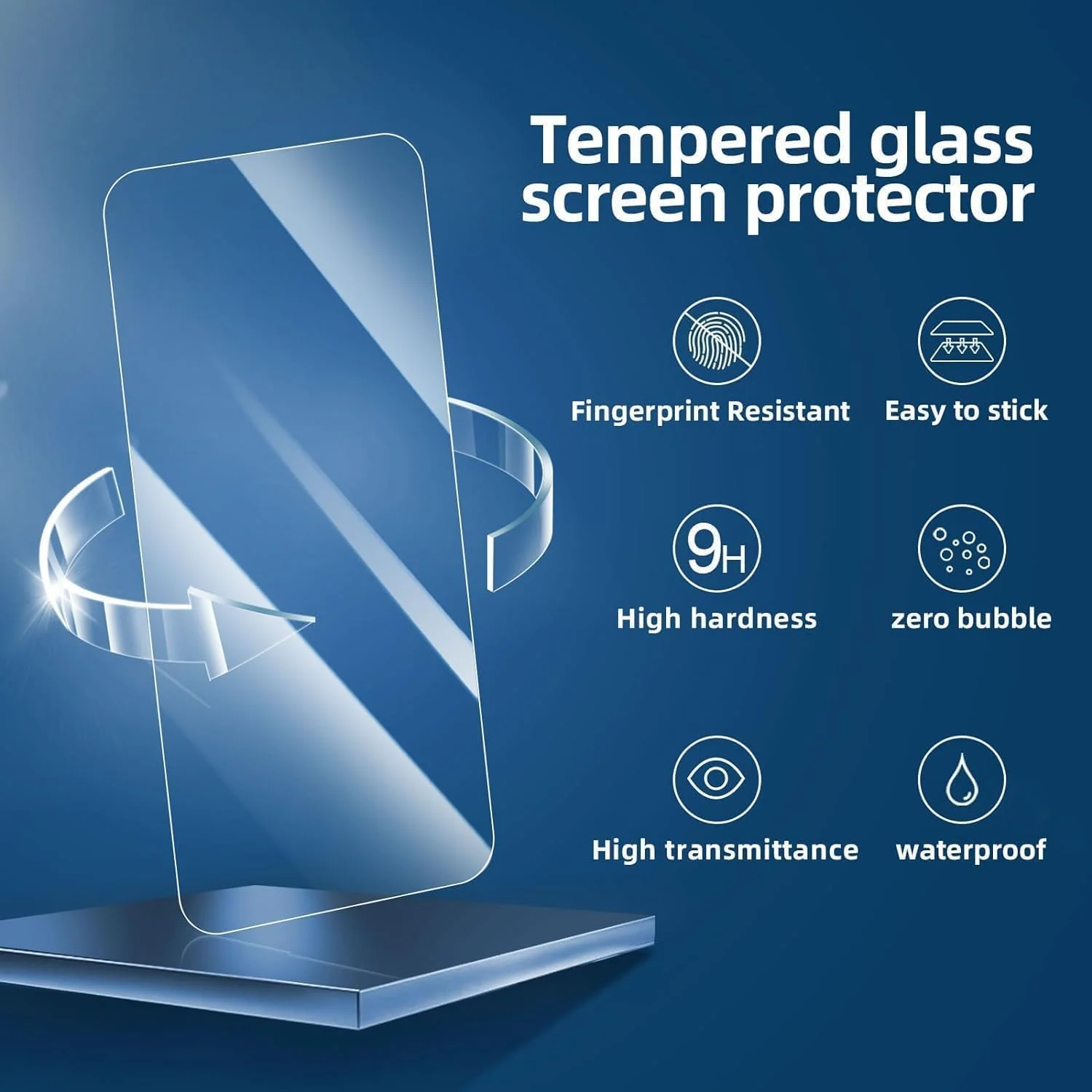 DL3 Mobilak for Samsung Galaxy A54 Tempered Glass Screen Protector, 9H Hardness Anti-Scratch Tempered Glass flim, Case Friendly, Anti-Scratch - Clear