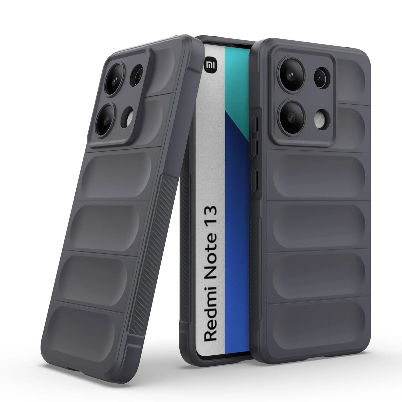 DL3 Mobilak Rugged Protective Case for Xiaomi Redmi Note 13 4G, Camera protection, Shock-absorbing protection, Non-slip grip - Dark Gray